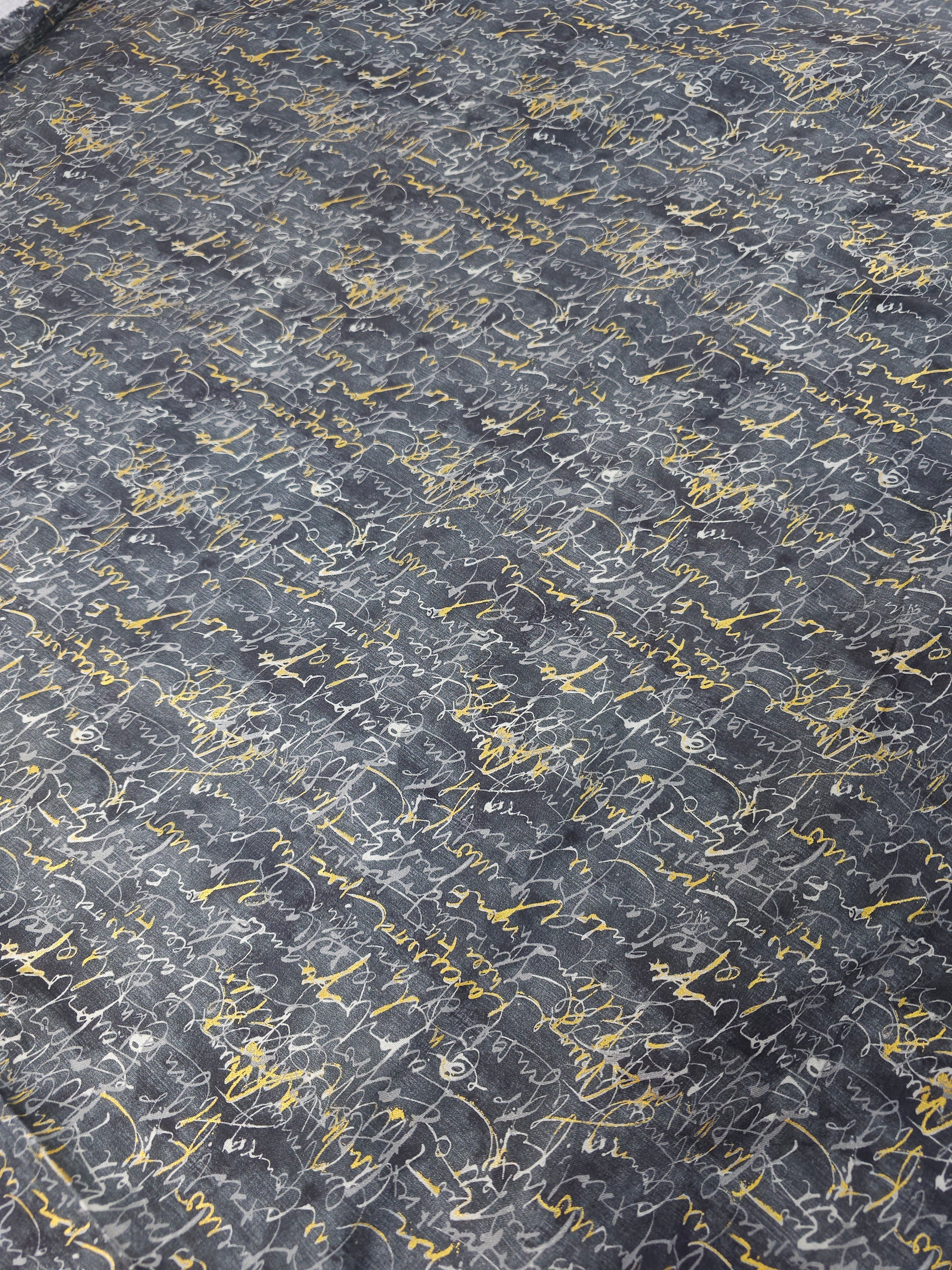 Gold silver sketch Cotton- 2.2m piece