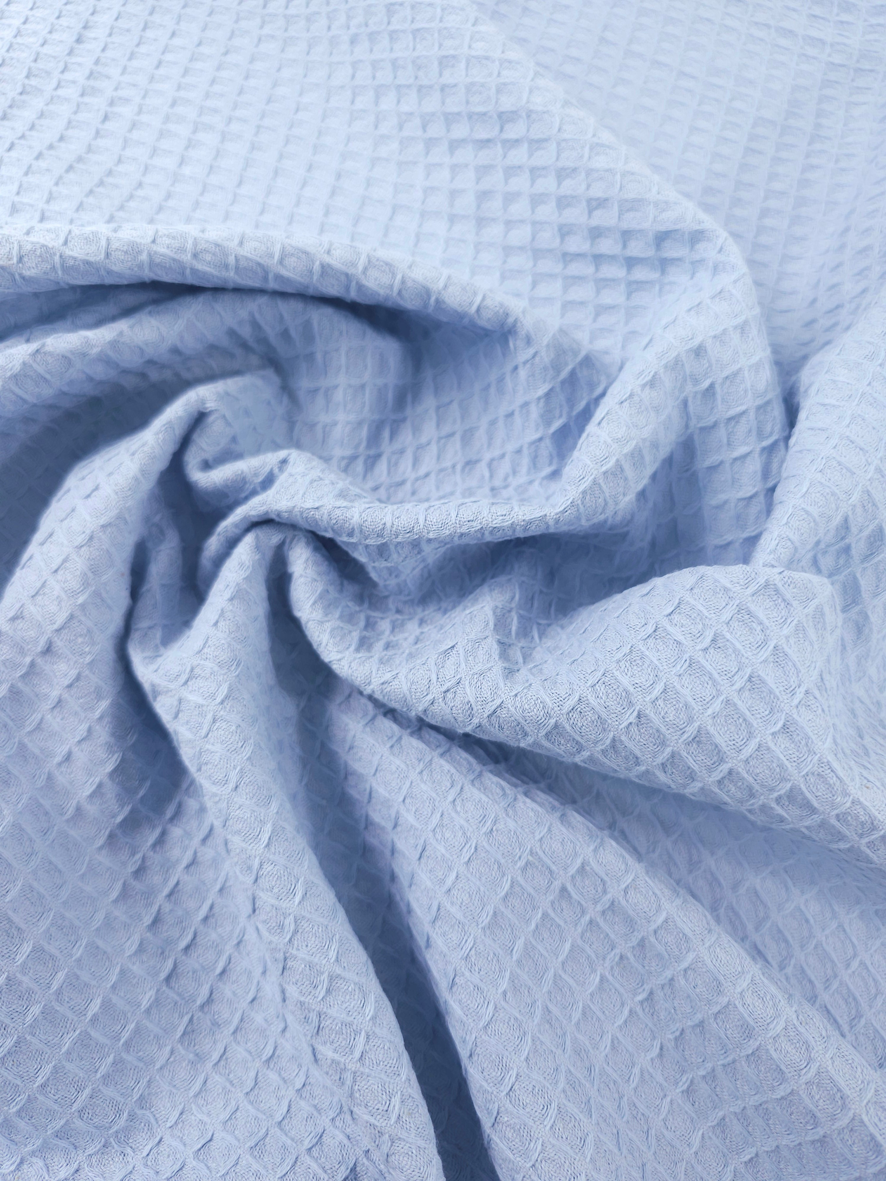 Baby Blue Waffle Cotton *EXTRA WIDE*
