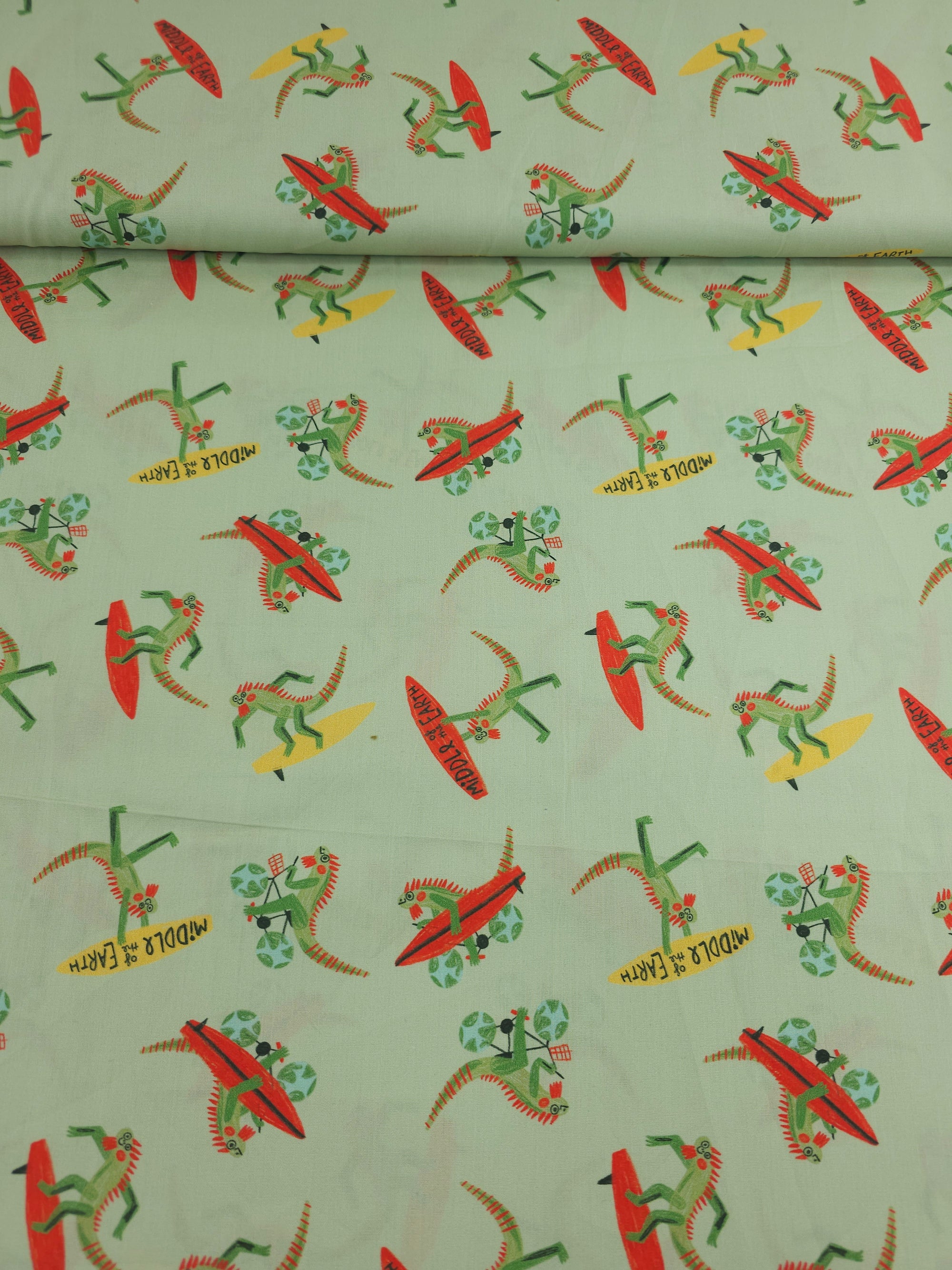 Sage Novelty Gecko 100% Cotton 57"