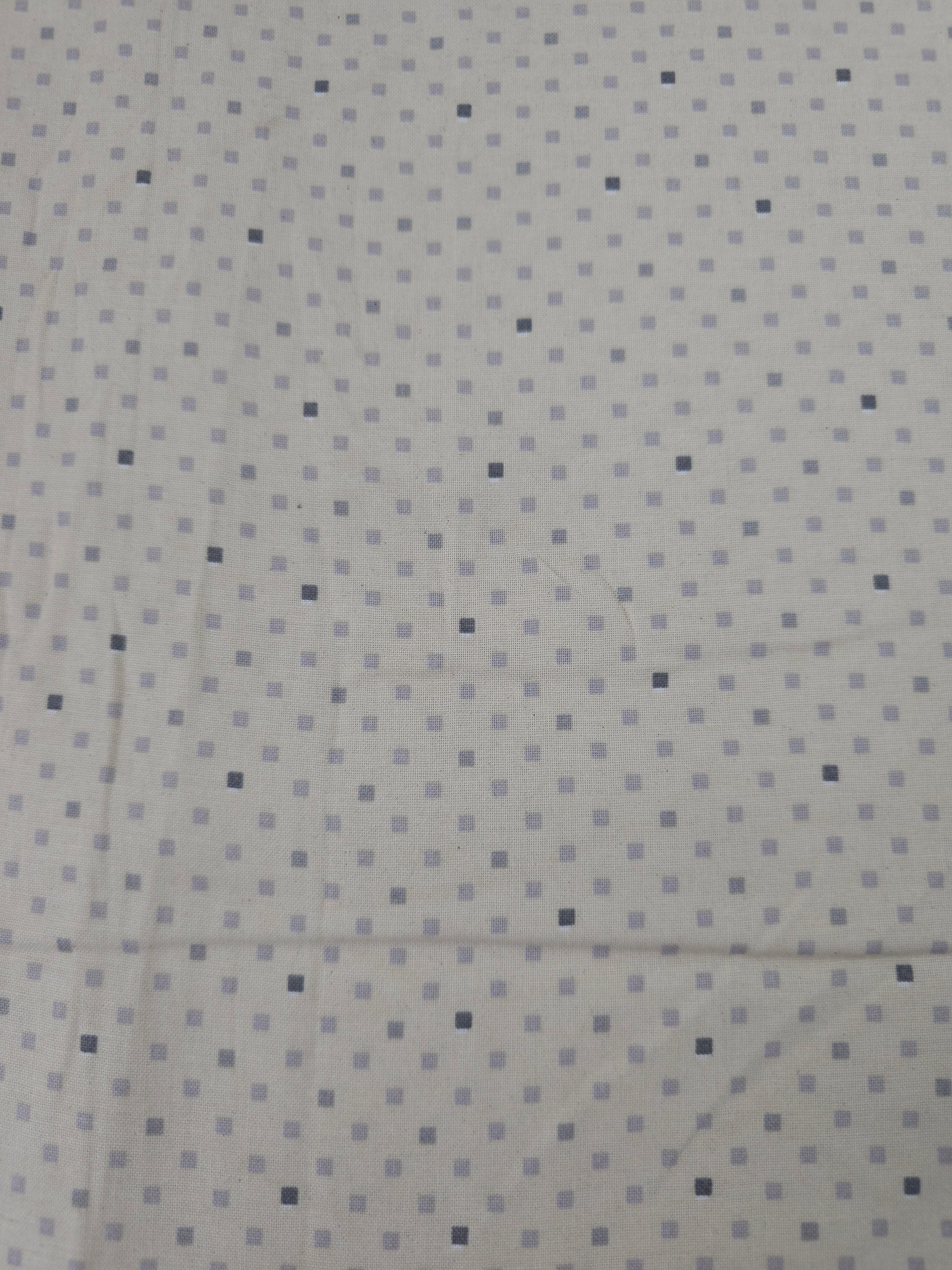 Beige/Grey Mini Square 100% Cotton
