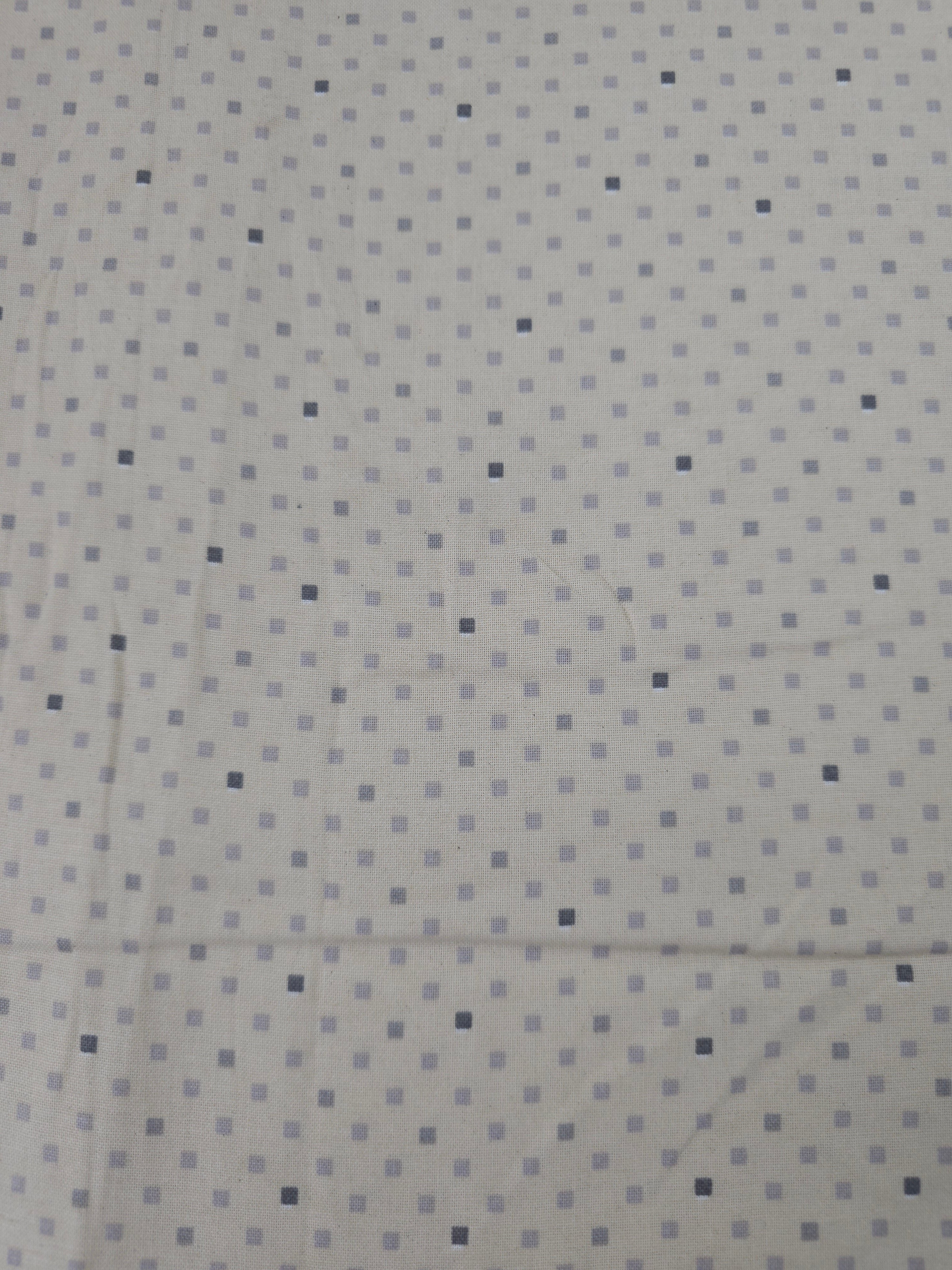 Beige/Grey Mini Square 100% Cotton