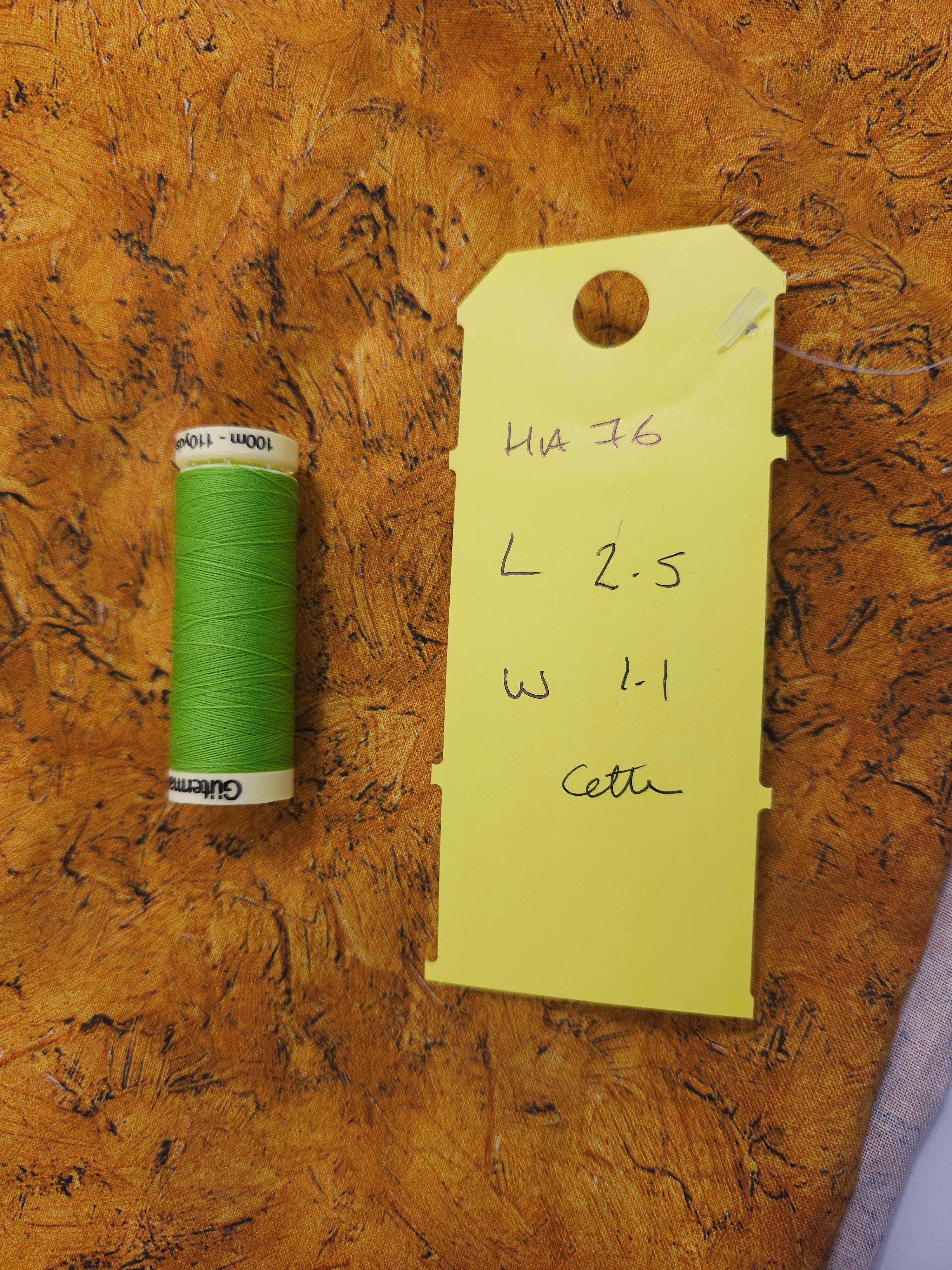 Yellow ochre paint Cotton- 2.5m piece