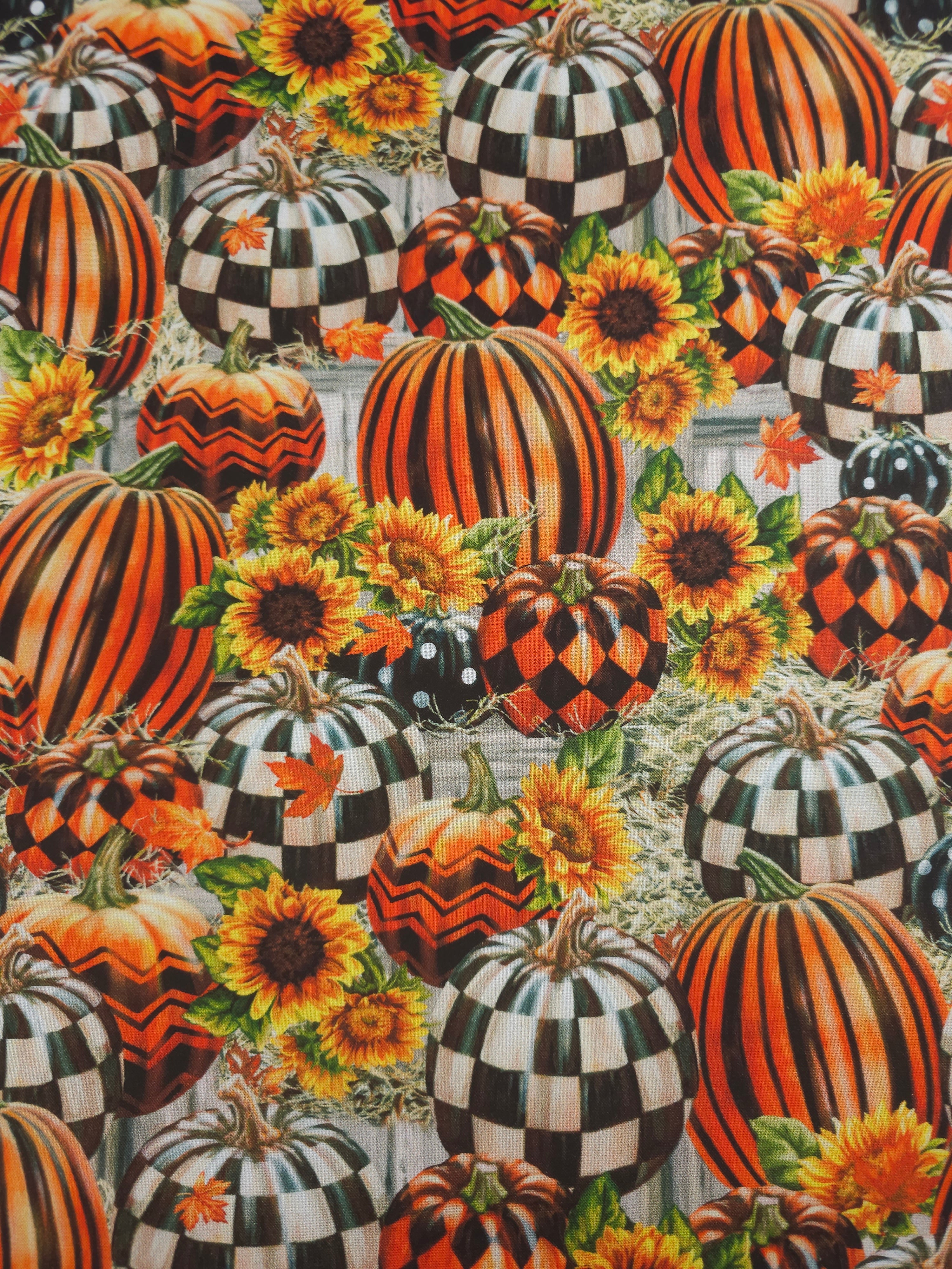 Retro Pumpkin Patch 100% Cotton