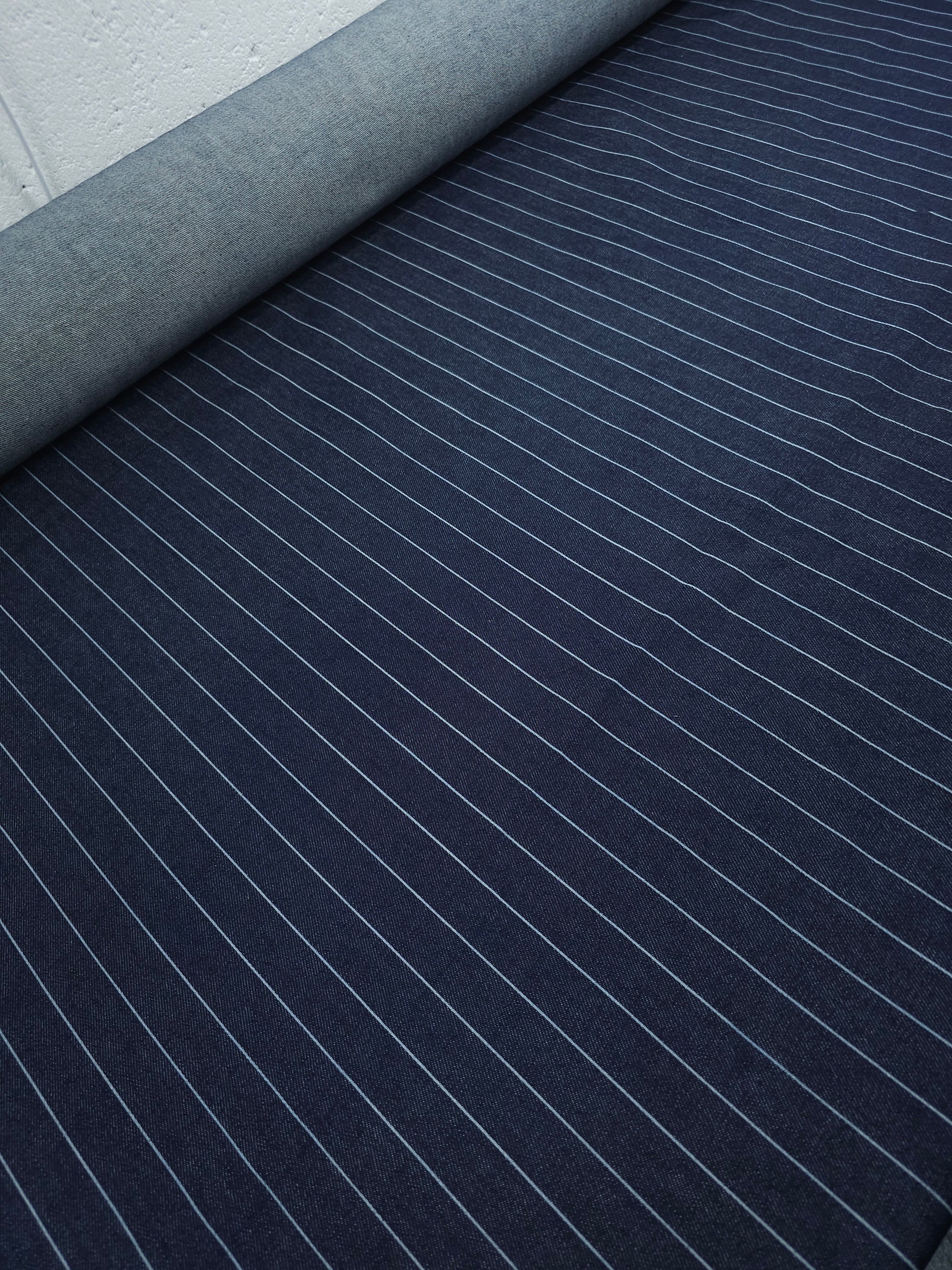 Navy/Light Blue Stripe Denim