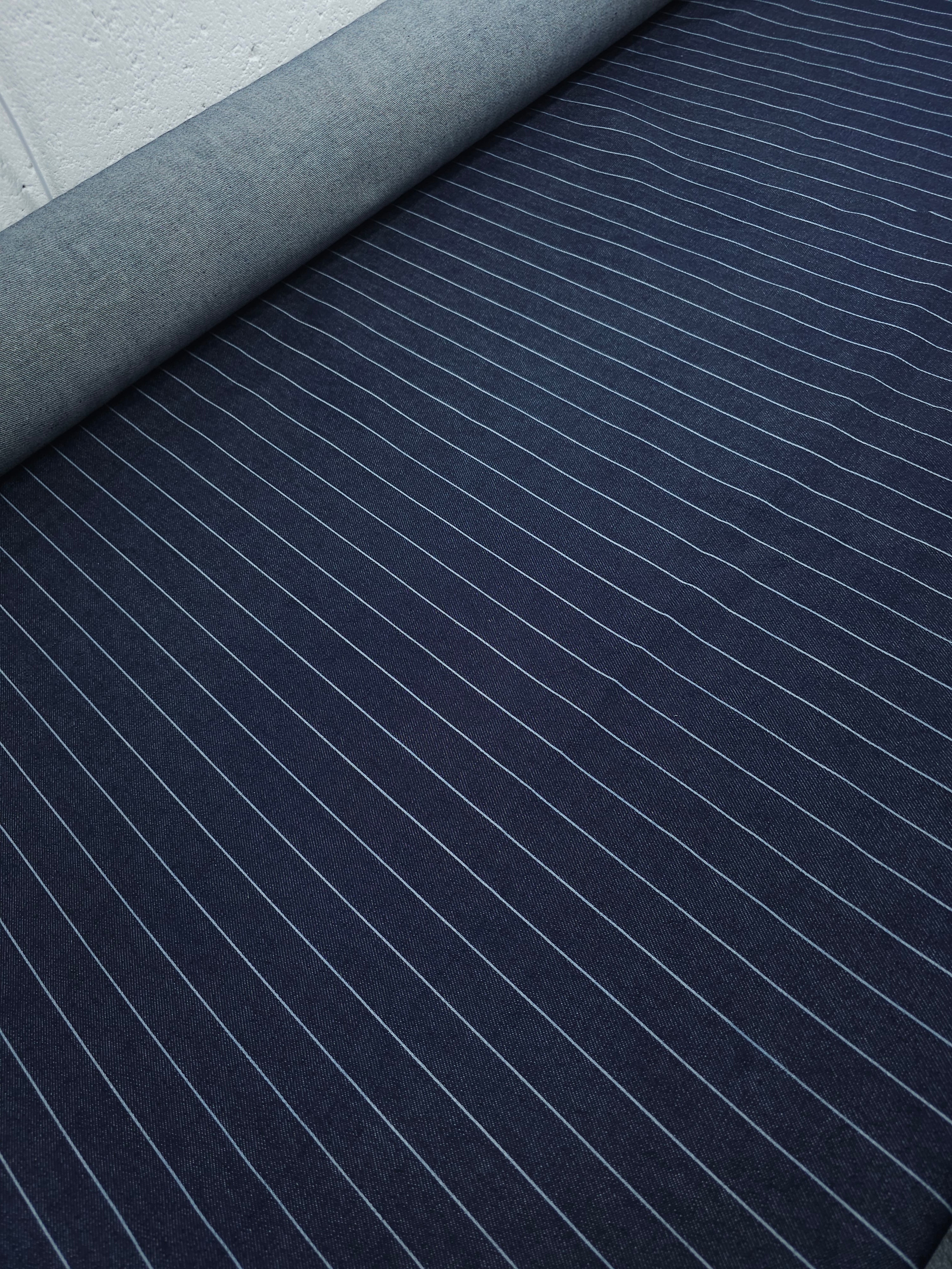 Navy/Light Blue Stripe Denim