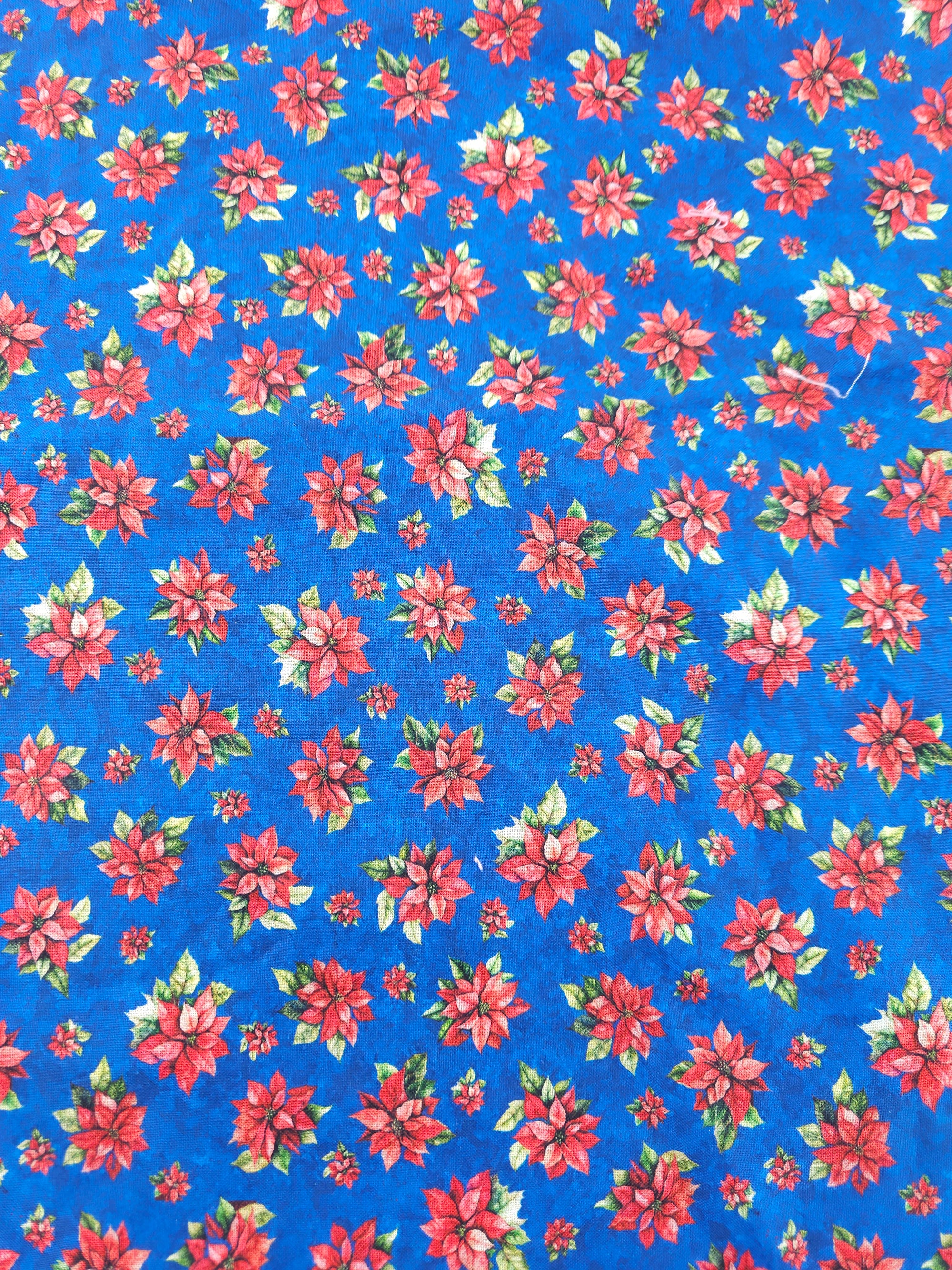 Blur Poinsettia Blooms Cotton - 2.4m Piece