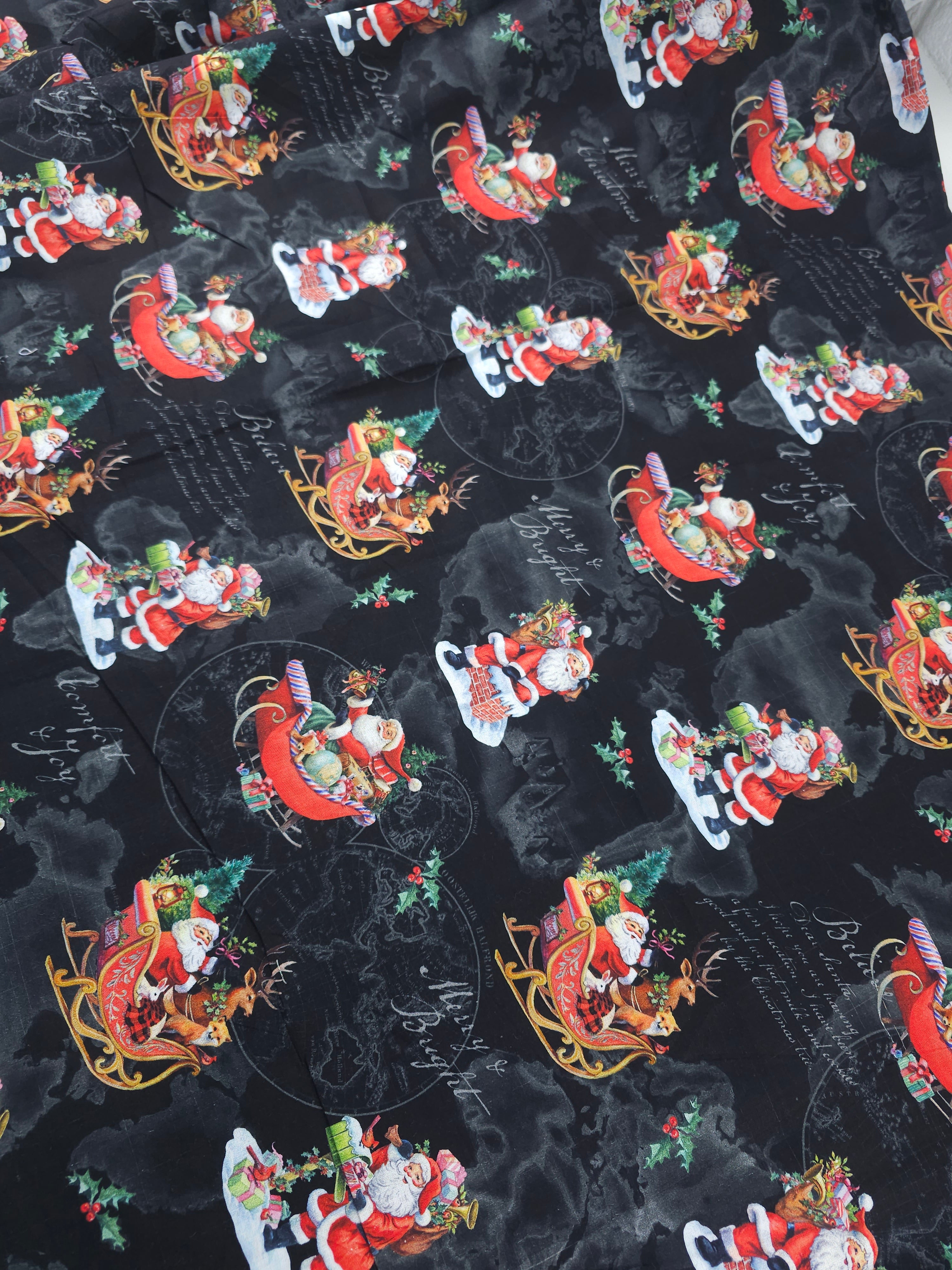 Dark Christmas Cotton- 1.3m piece