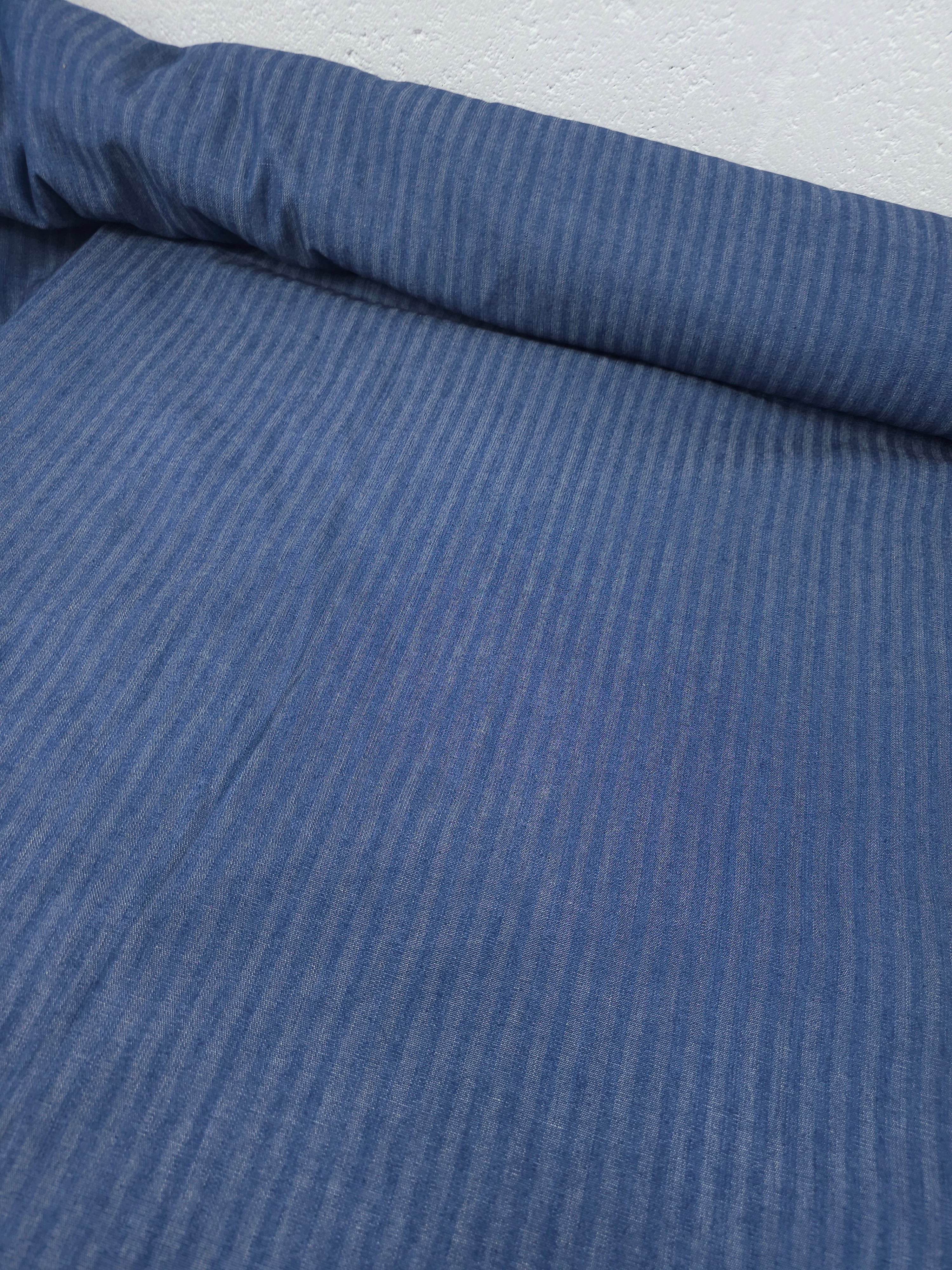 Blue Washed Stripe Denim
