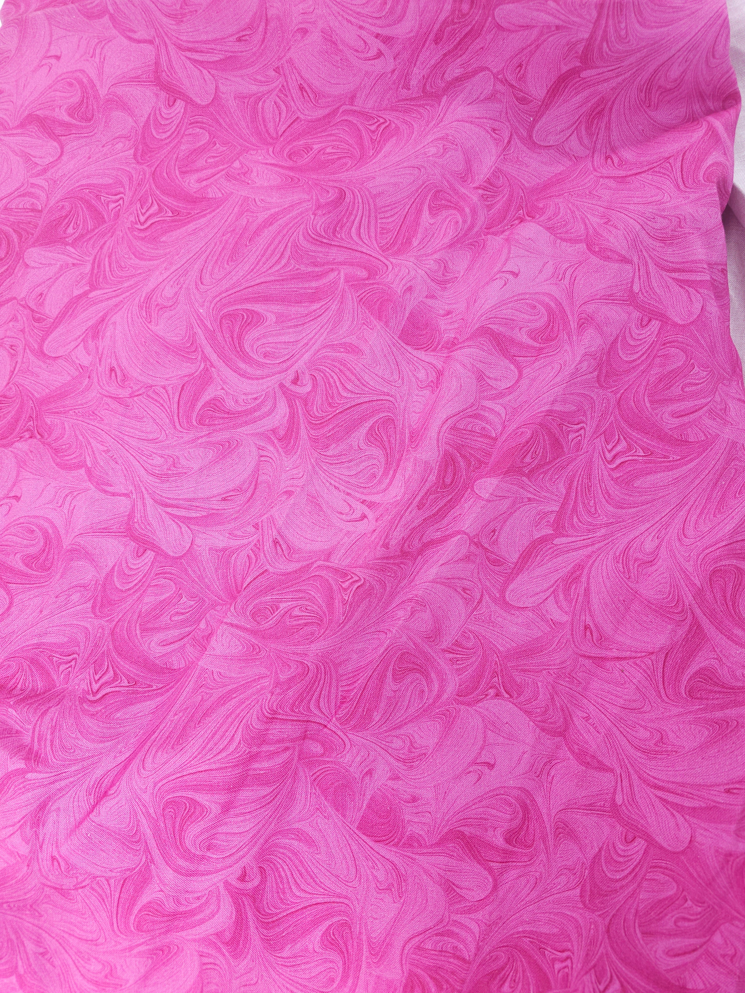 Very pink swirl Cotton- 2m piece