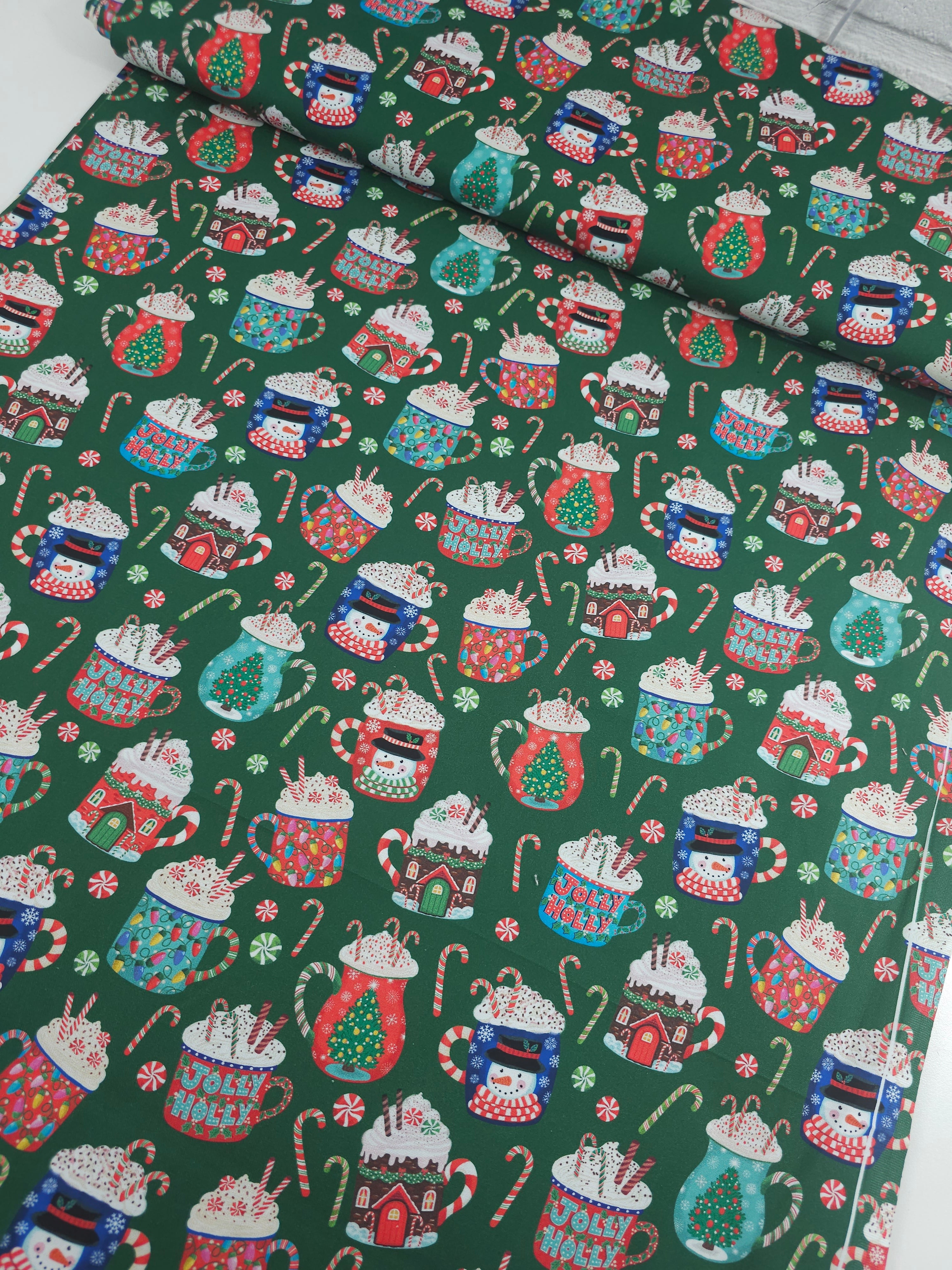 Xmas Cup of Cocoa 100% Cotton