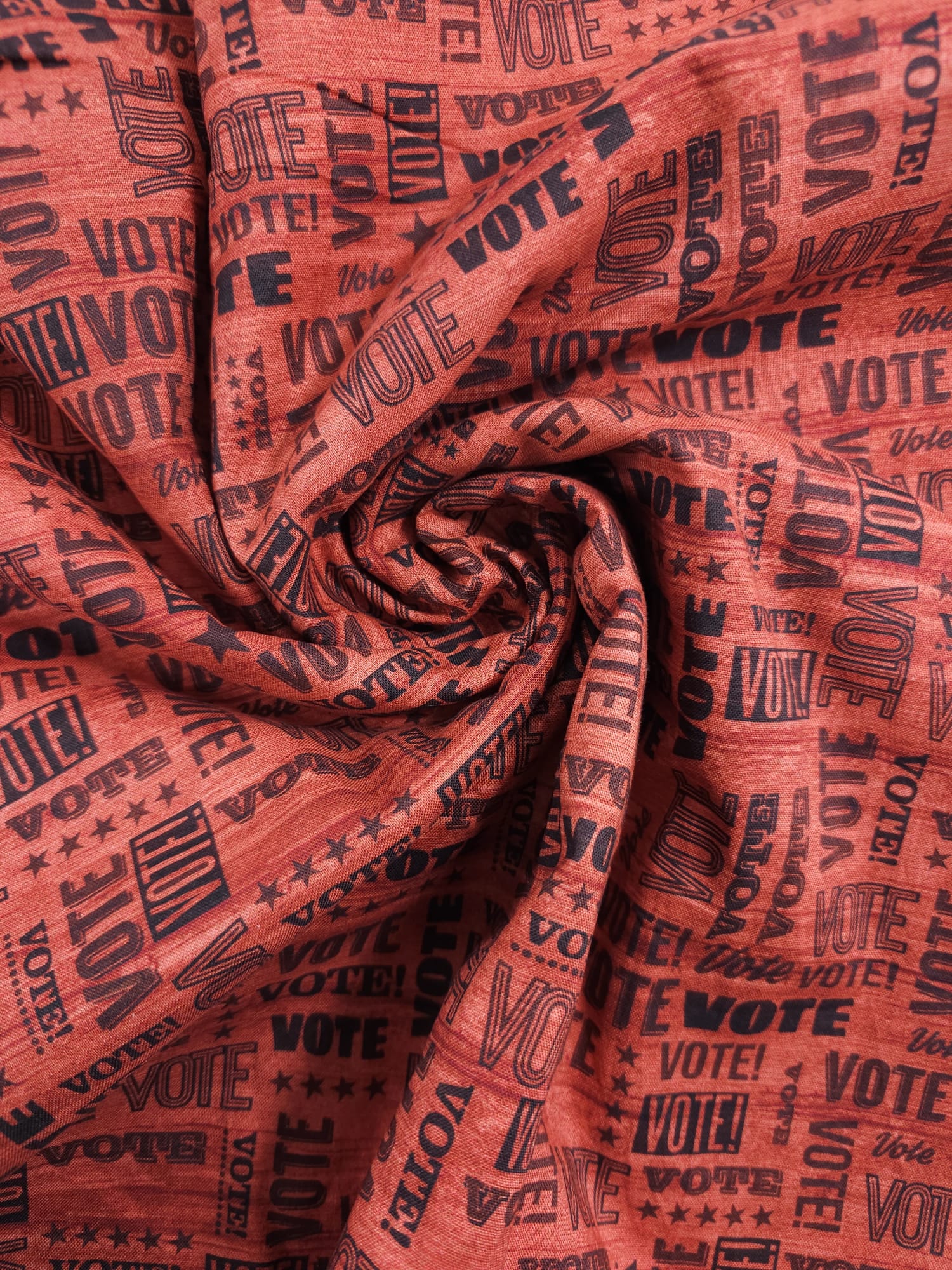 Red Vote Cotton - 2.6m Piece