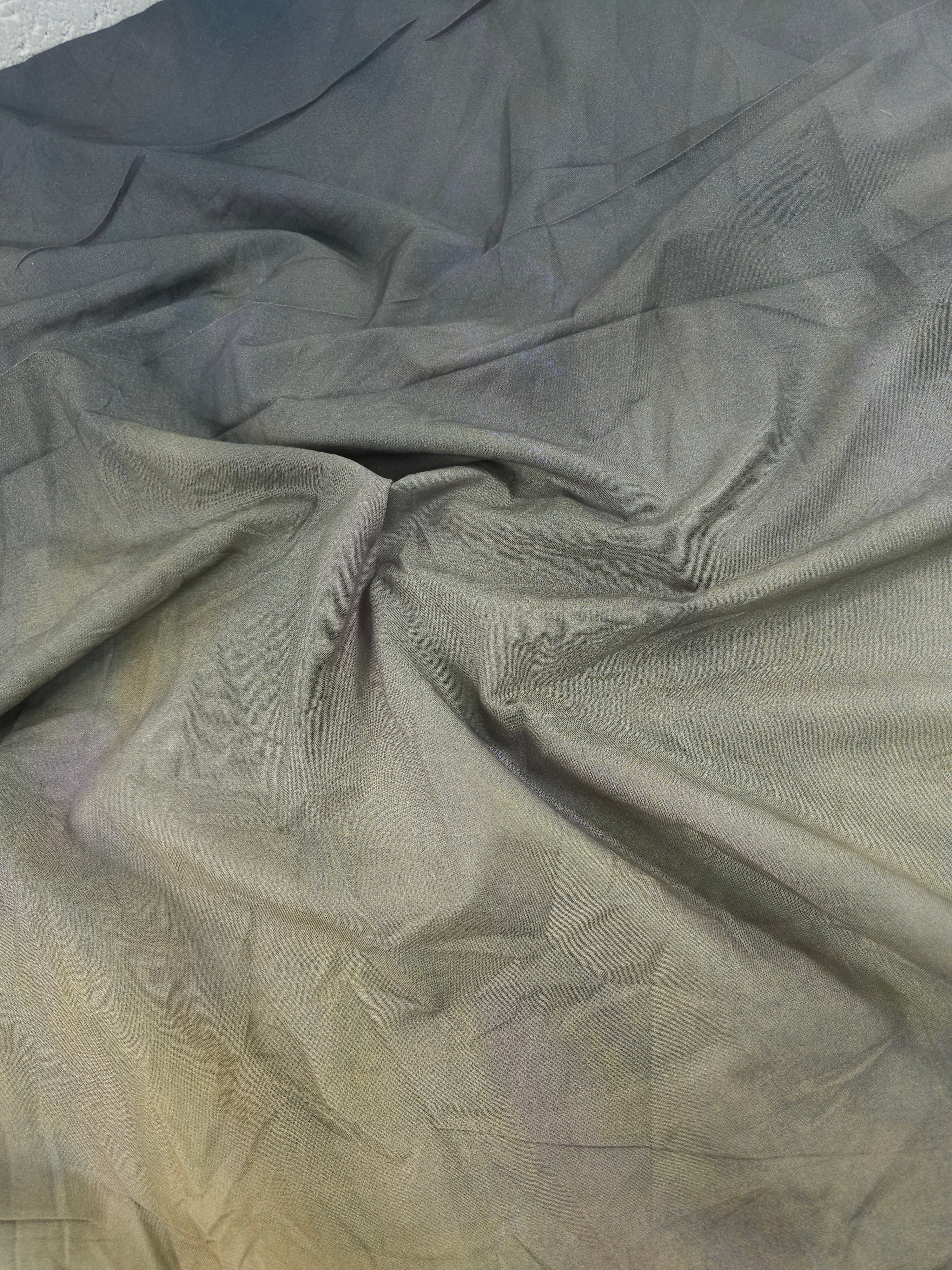 Misty Grey/Marigold Tie Dye 100% Cotton 106" - Robert Kaufman *EXTRA WIDE*