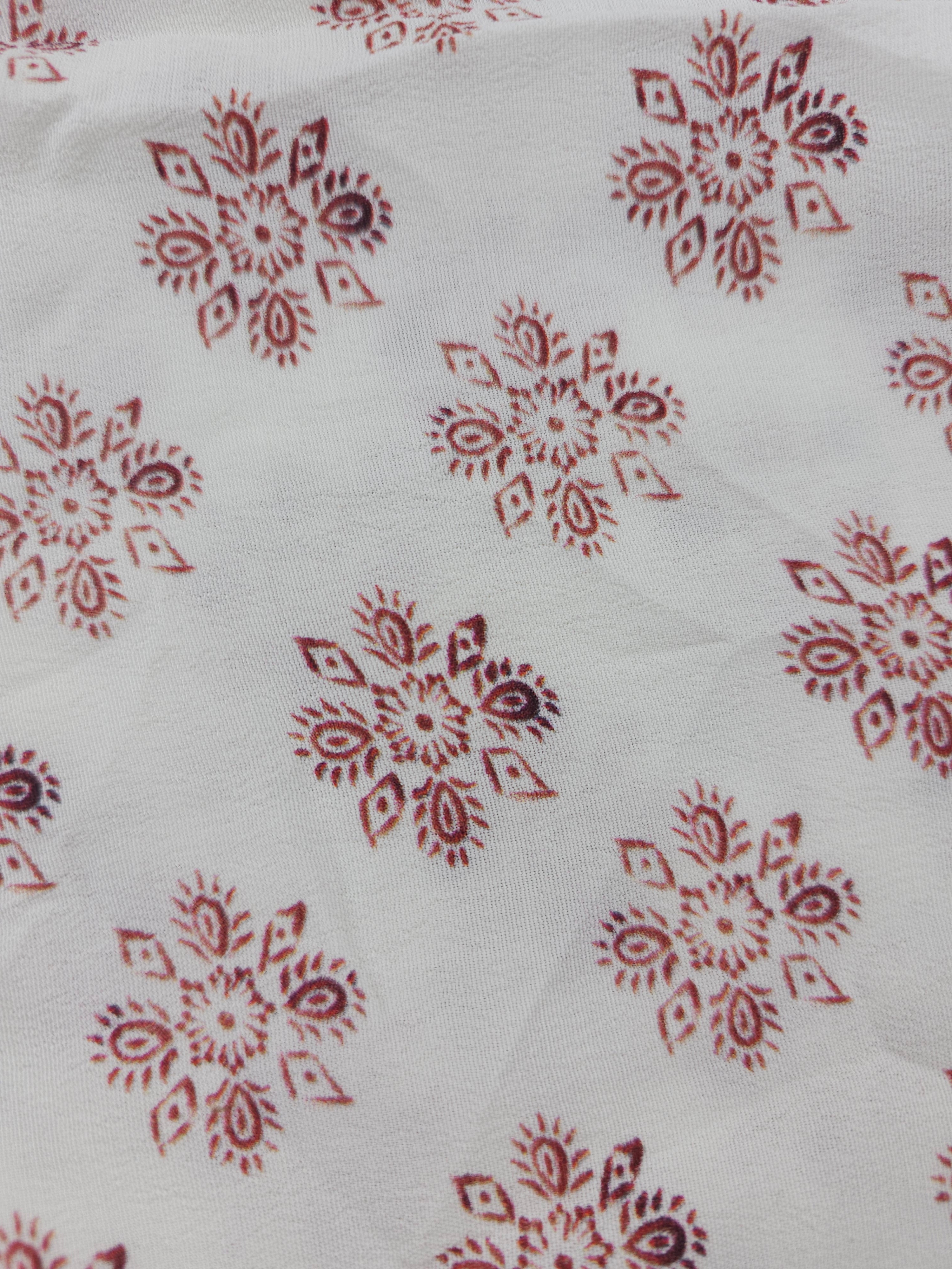 Brown mandala Viscose crepe- 1.4m piece
