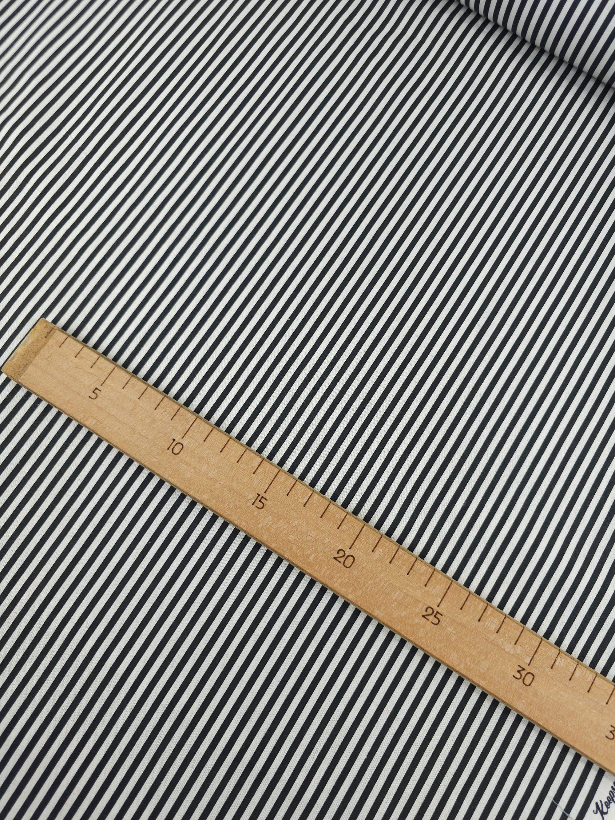 Black/White Stripe 100% Cotton