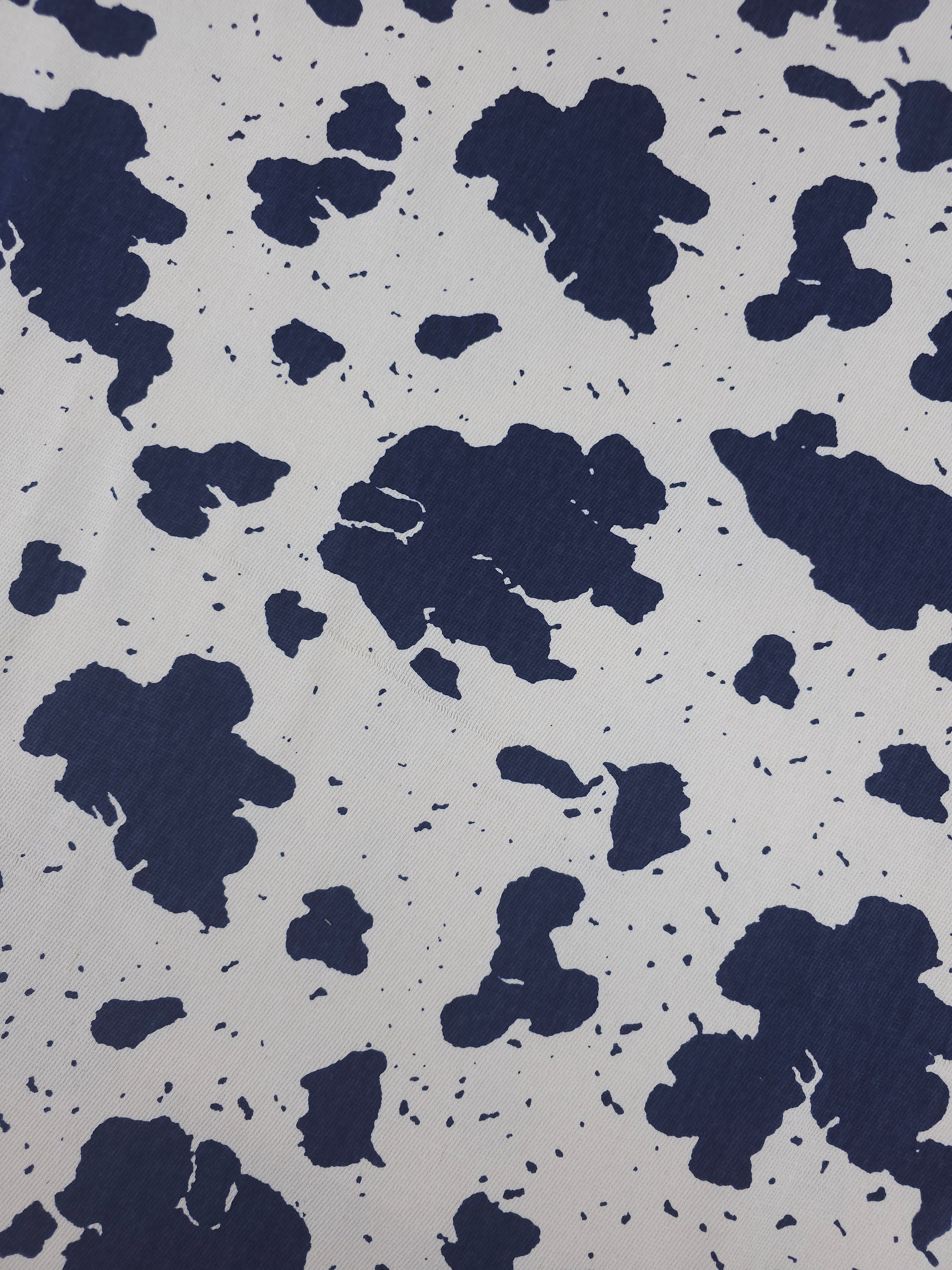 Navy Blue Speckle Cow Denim