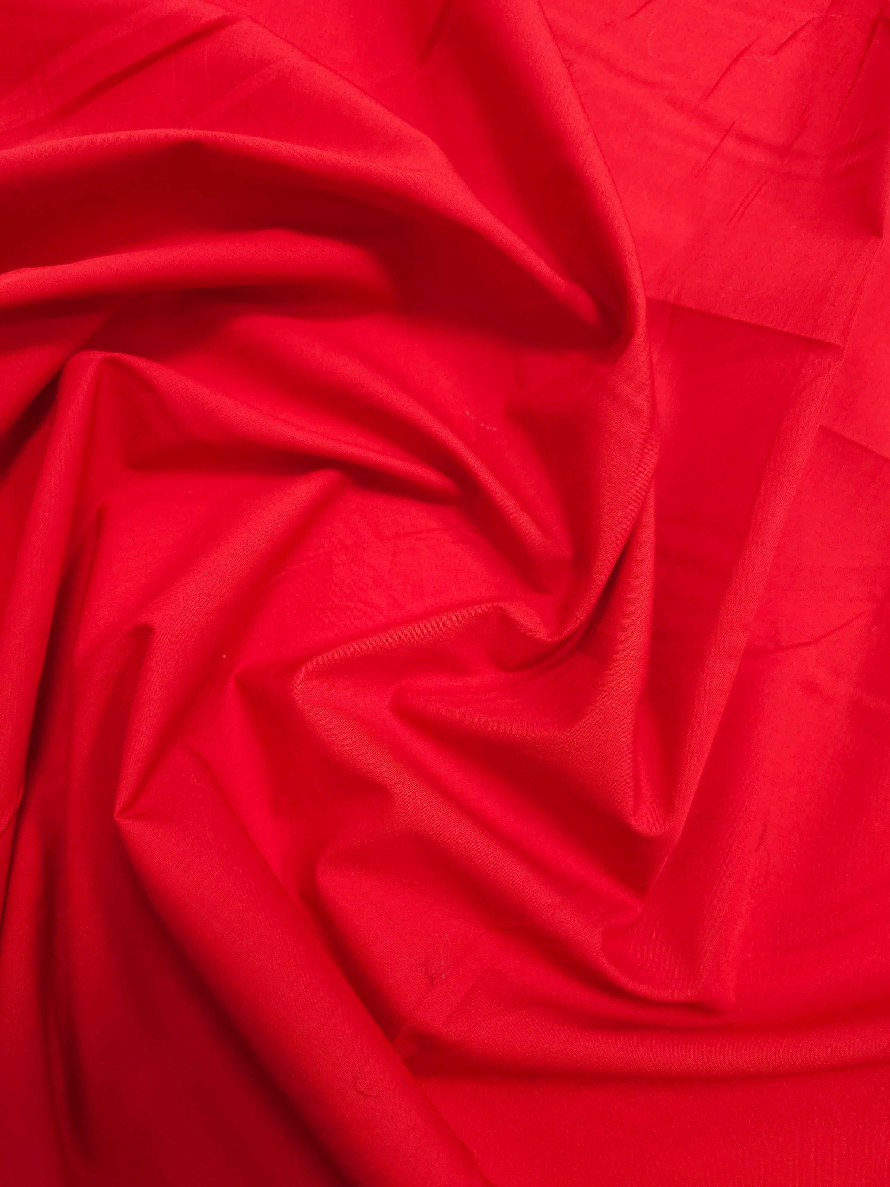 Red Cotton Poplin
