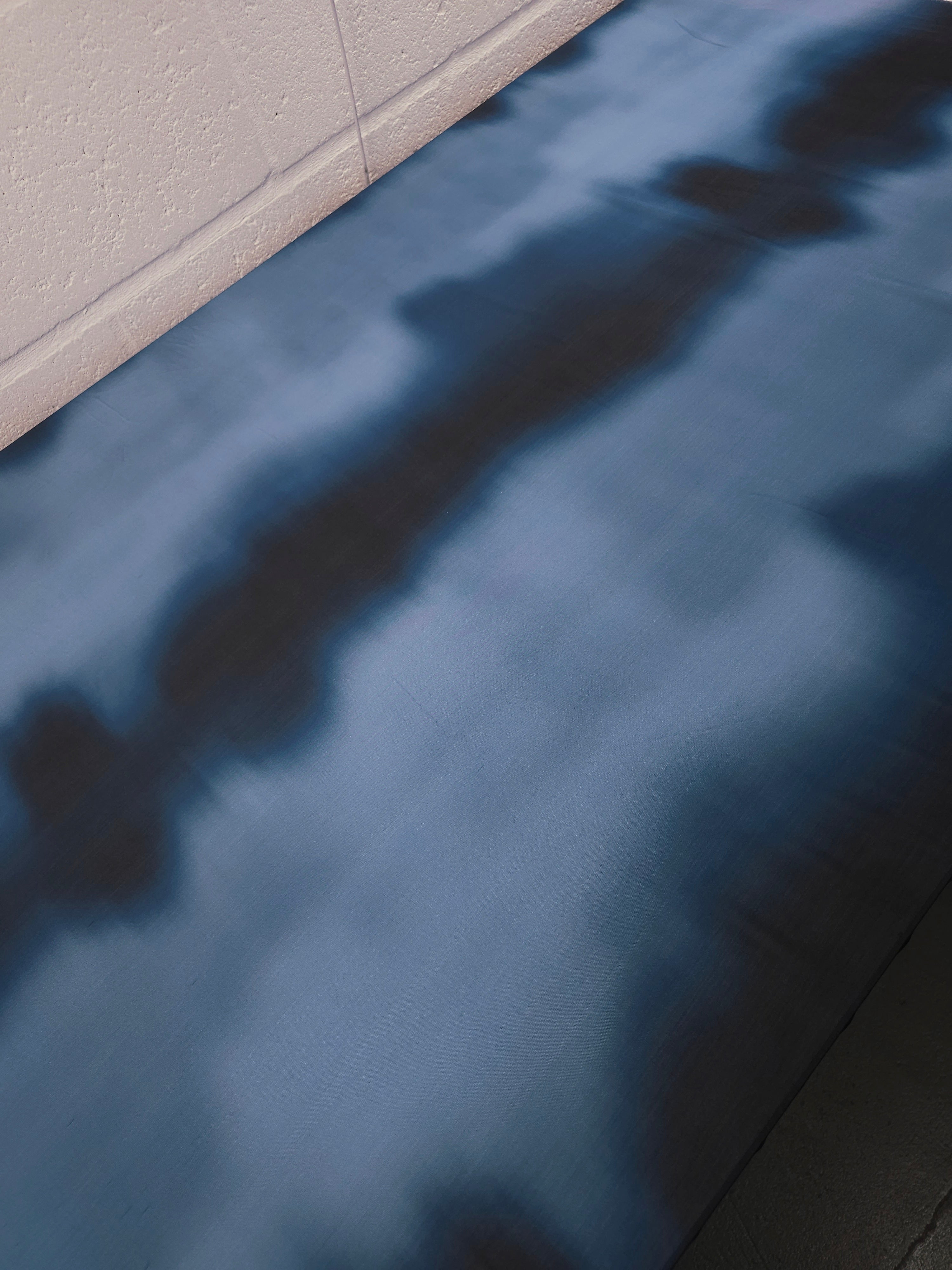 Navy/Blue Tie Dye Slinky Rayon Jersey *Farm Rio*