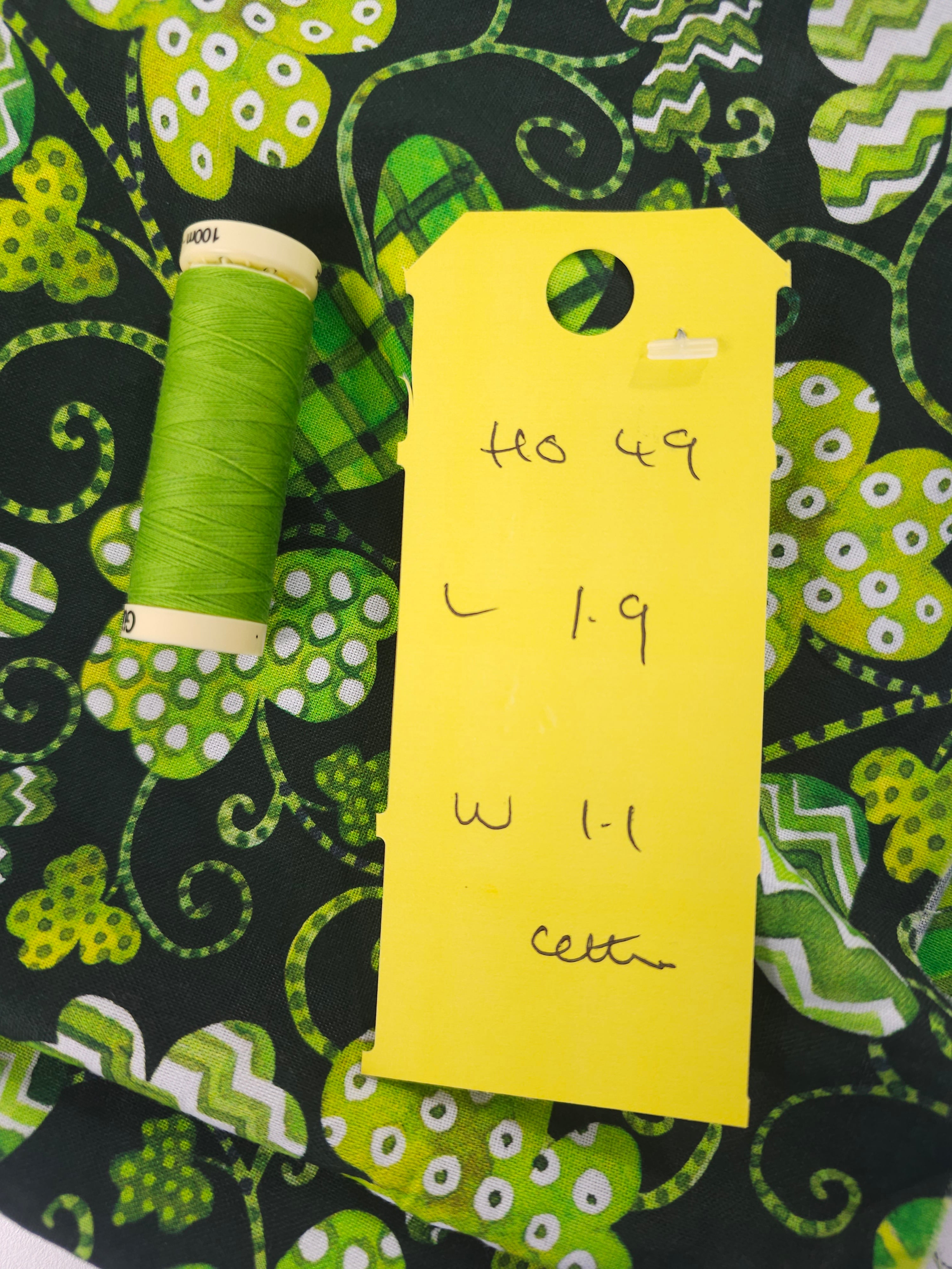 Shamrock time Cotton- 1.9m piece
