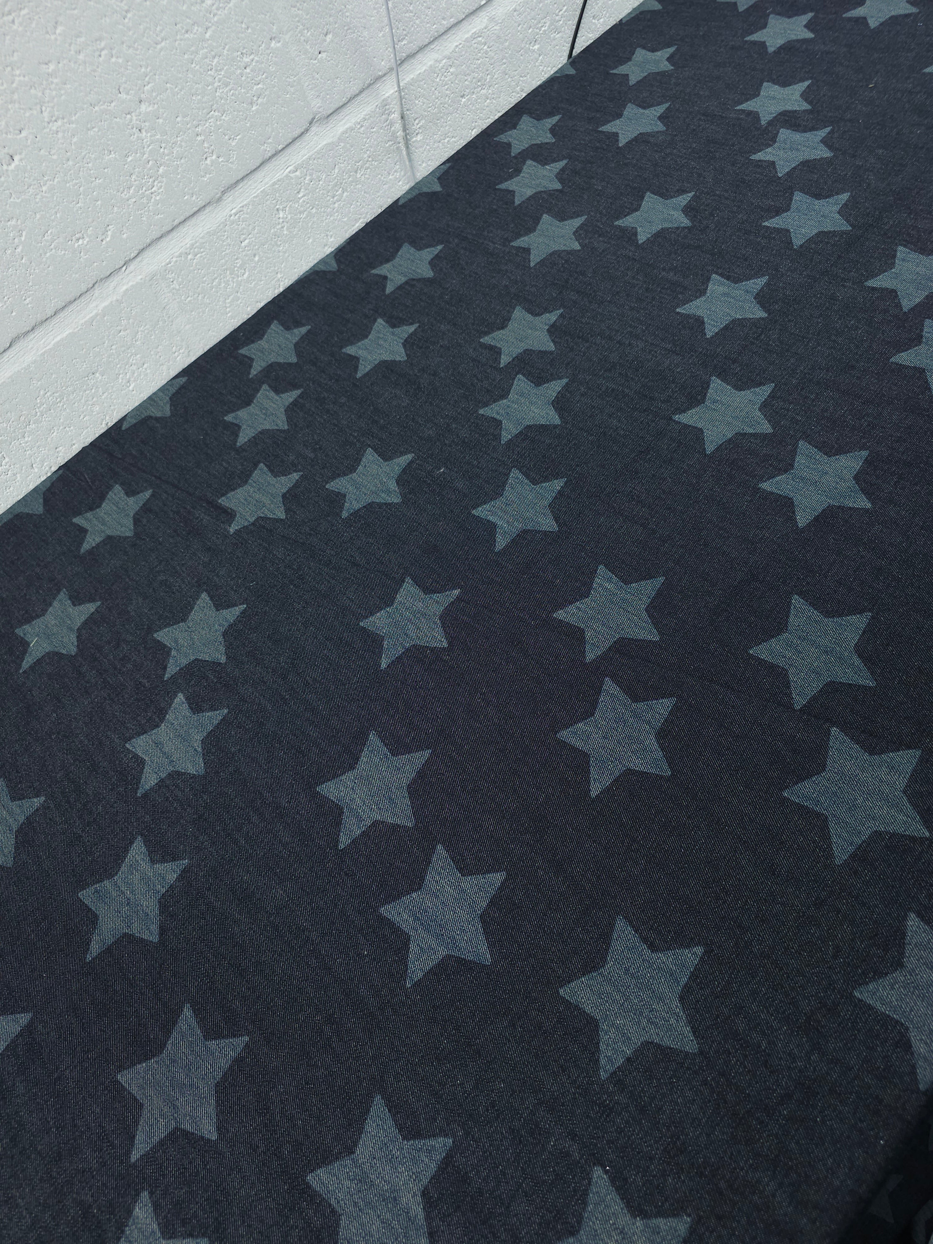 Abstract Irregular Star Denim