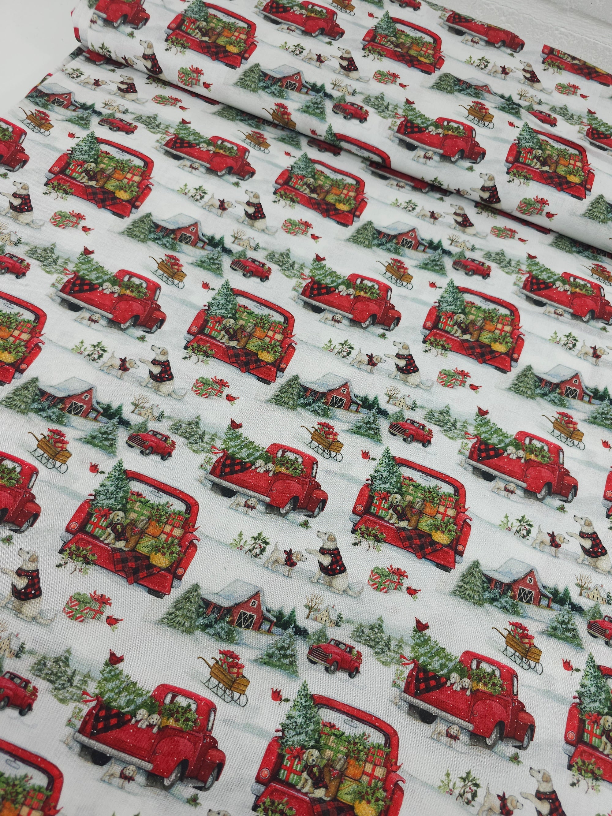 Christmas Dog Holiday 100% Cotton