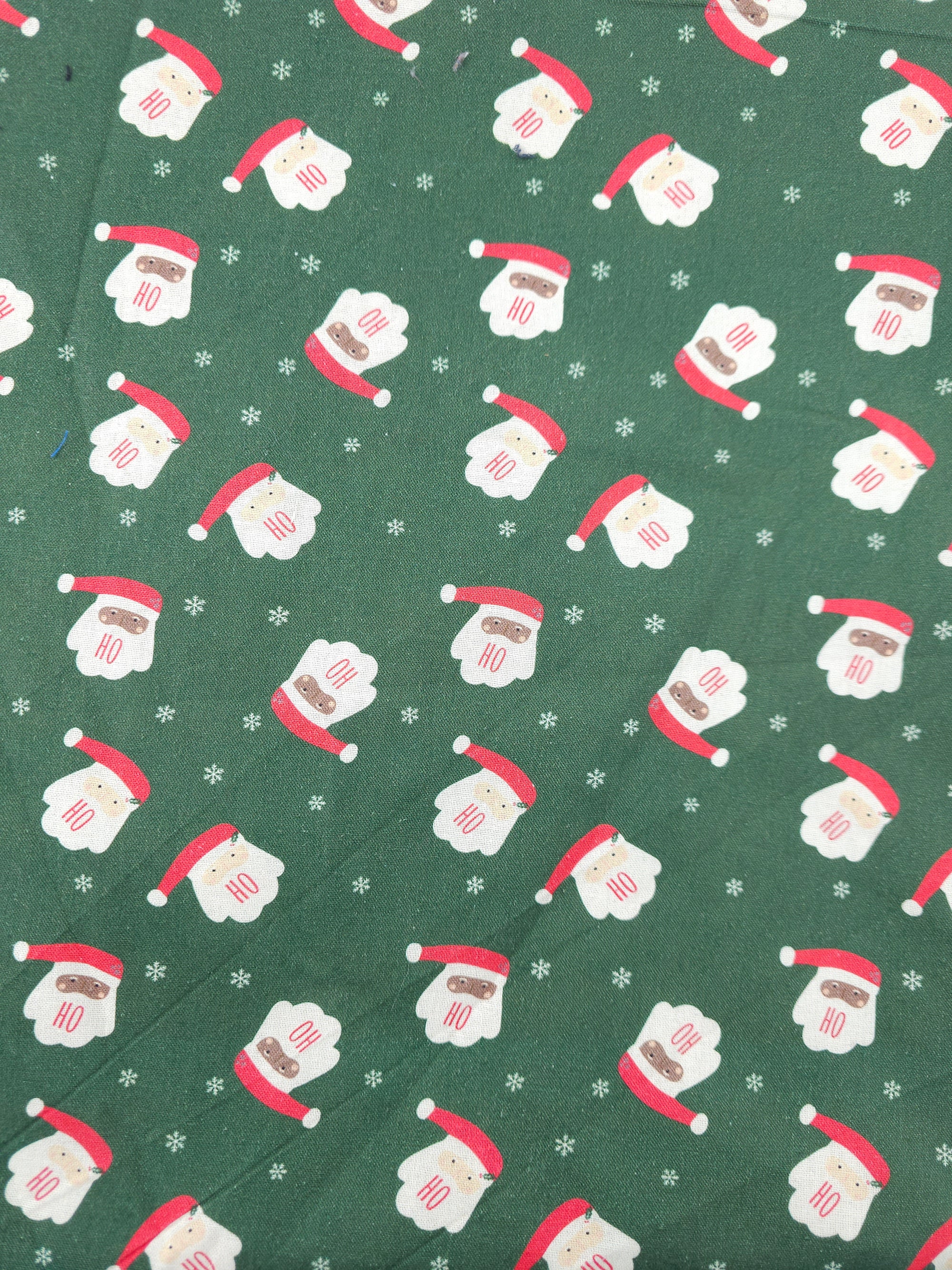 Green Snow Santa Angel Cotton - 3m Piece