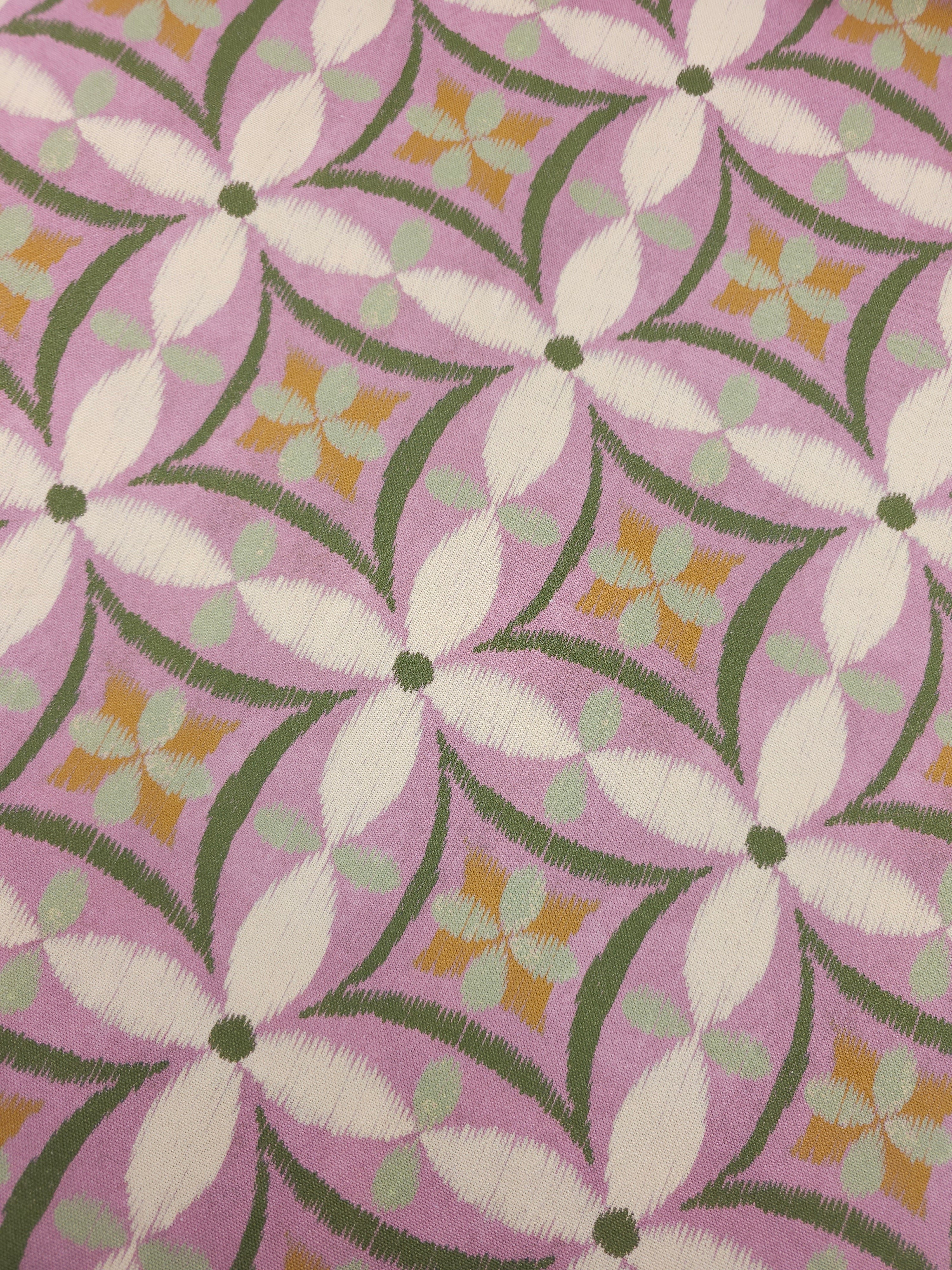 Warm Lilac/Olive Tapestry Abstract Lightweight Canvas Cotton