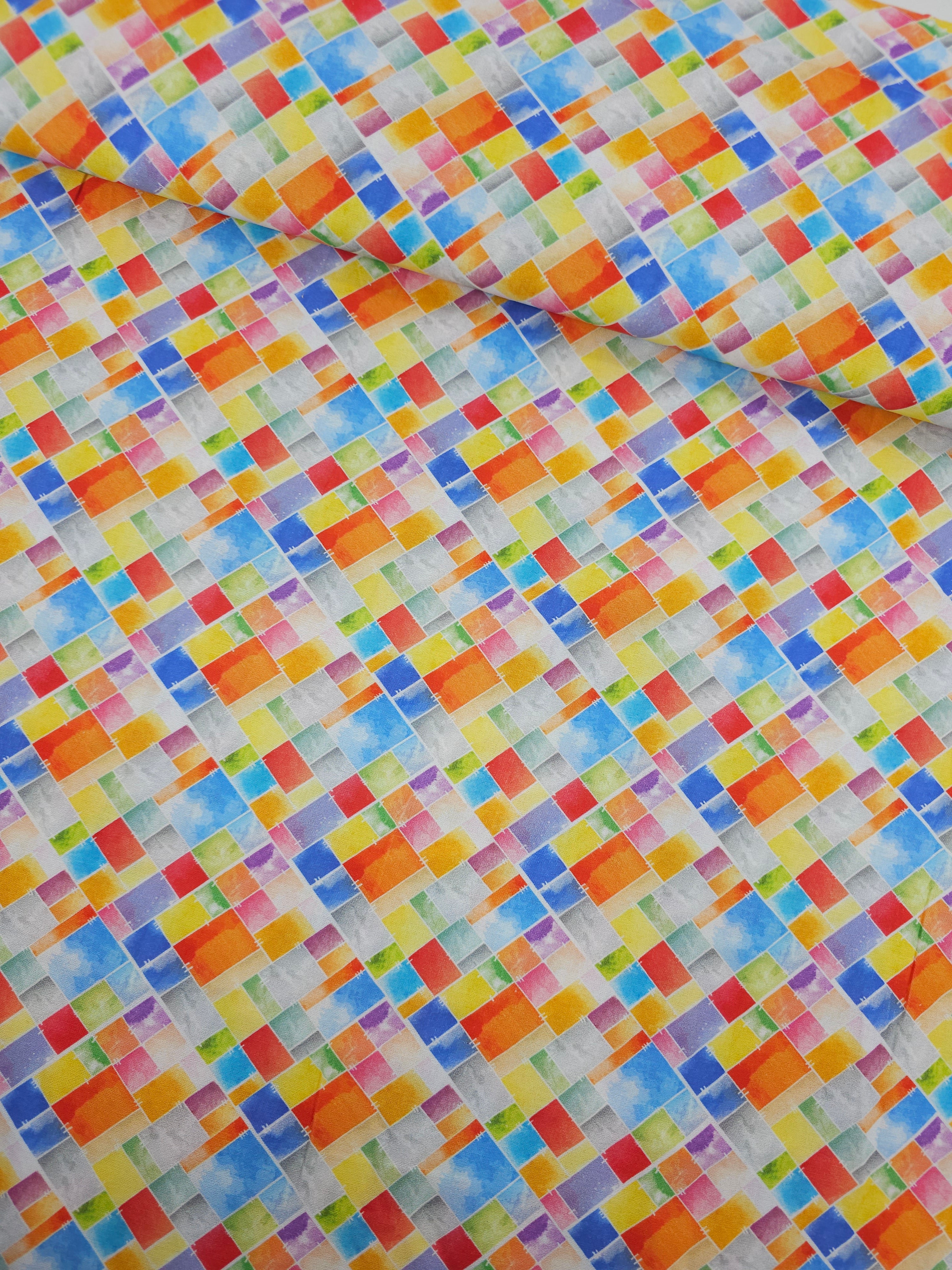 Multicolour Geometric Rectangle 100% Cotton- Joann x Brad Kisner