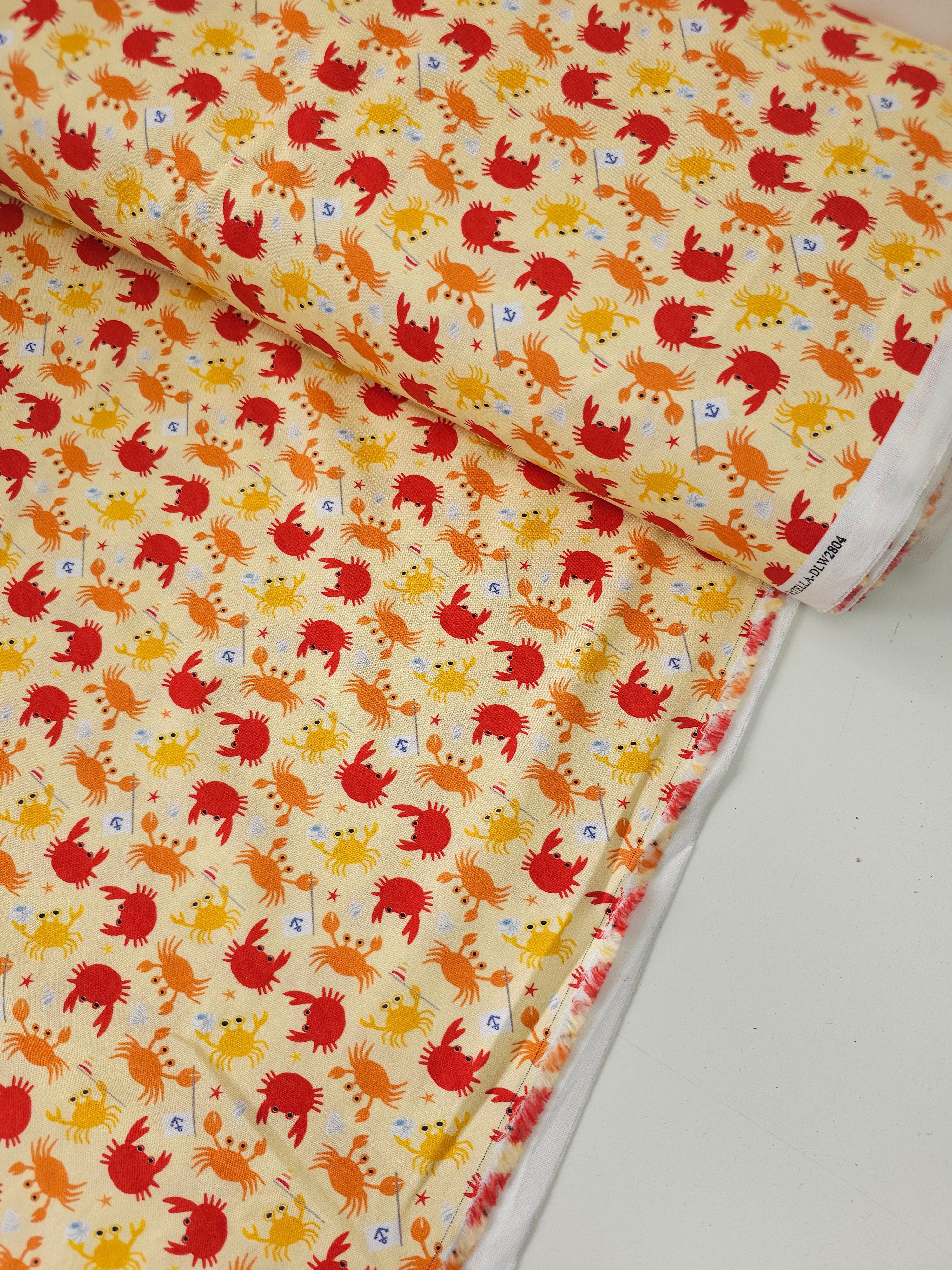 Crab Party 100% Cotton
