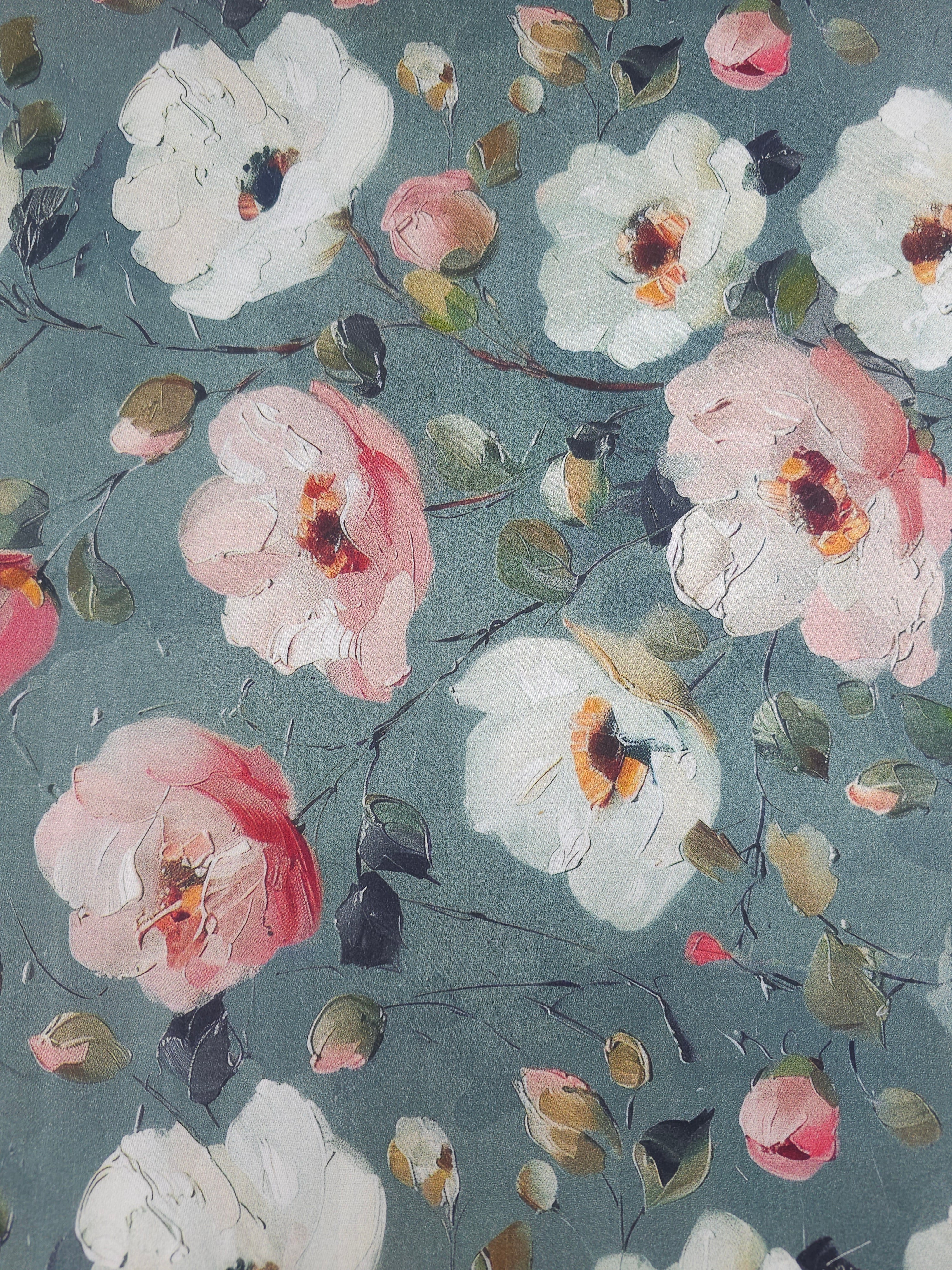 Everlasting Watercolour Blooms 100% Cotton 81” *EXTRA WIDE*