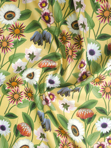  Gold Flower Garden Cotton Sateen