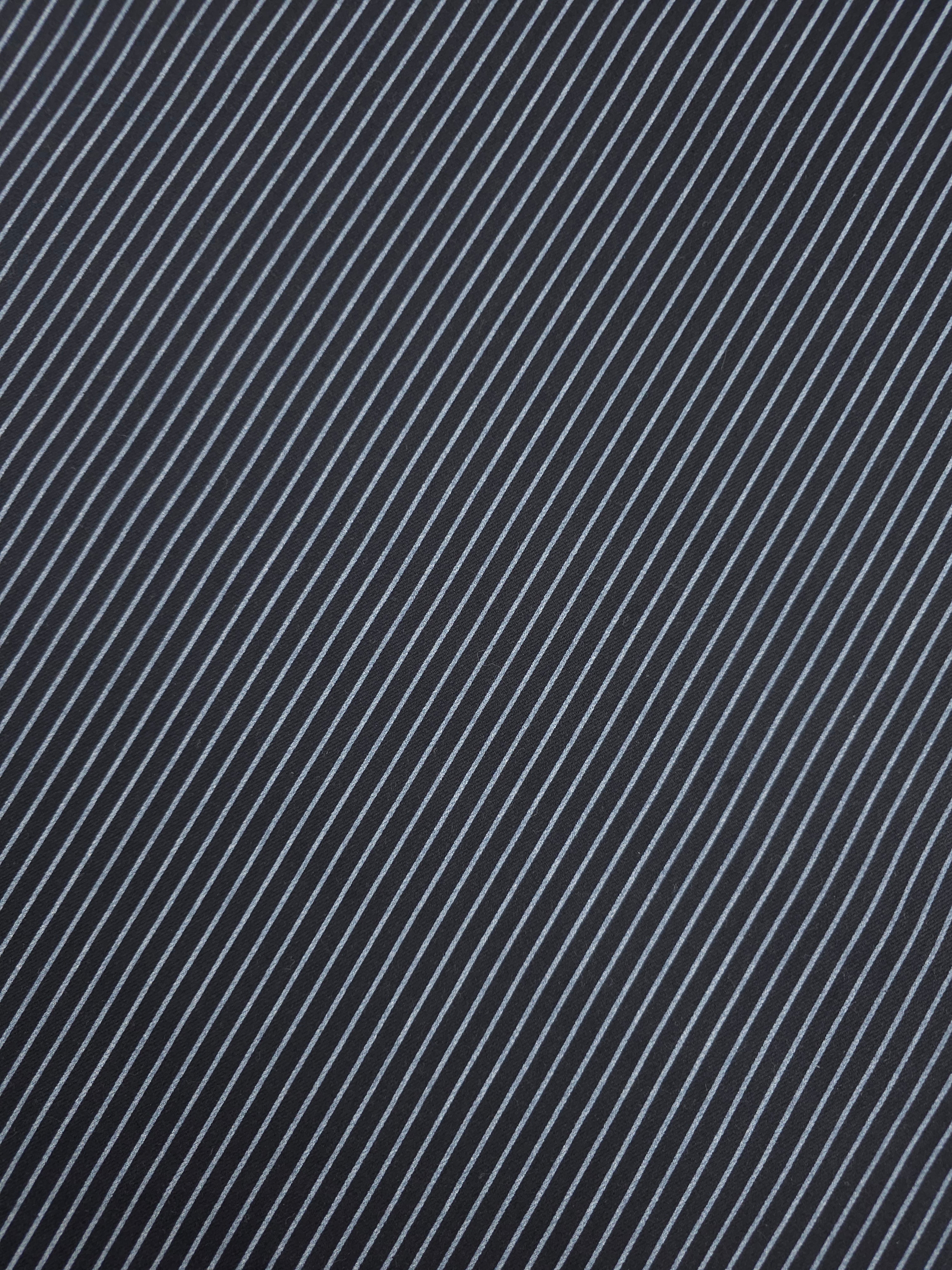 Black/Grey Narrow Pinstripe Denim