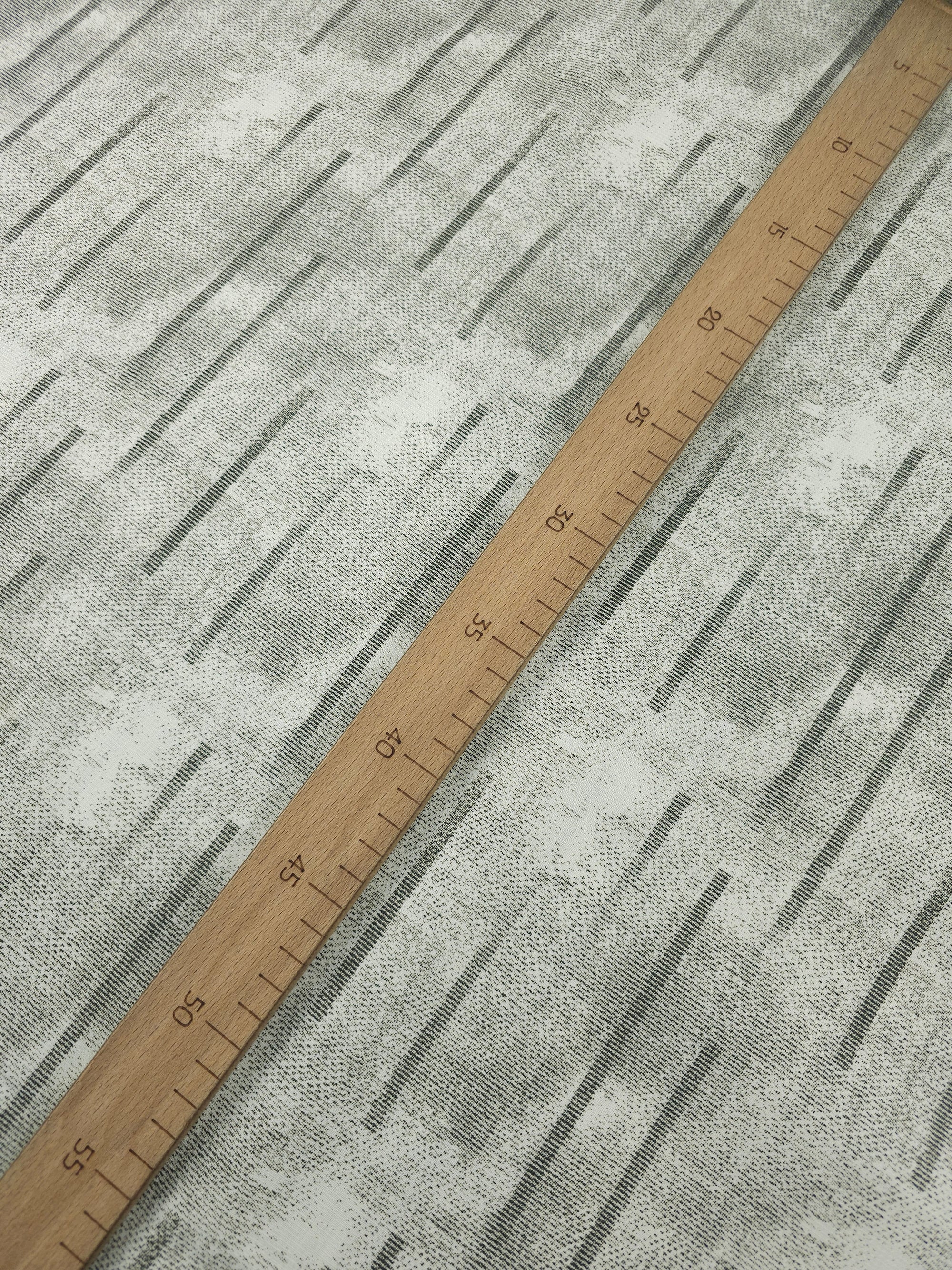 Taupe/Grey Static Stripe Slab 100% Cotton 53"