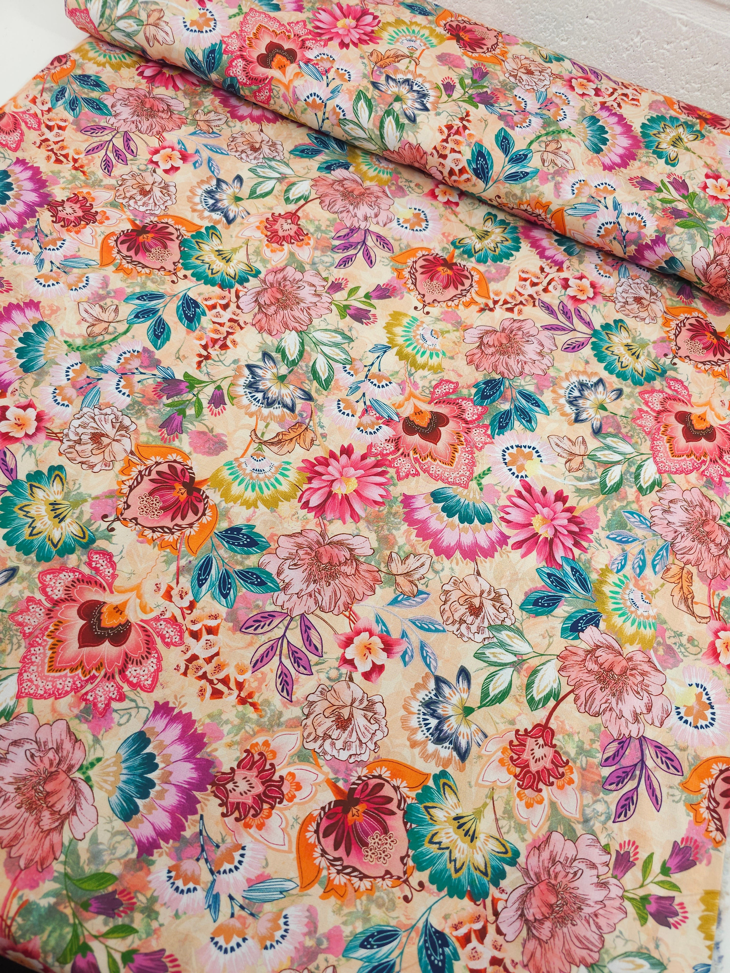 Baroque Bloom 100% Cotton 106" - Robert Kaufman *EXTRA WIDE*