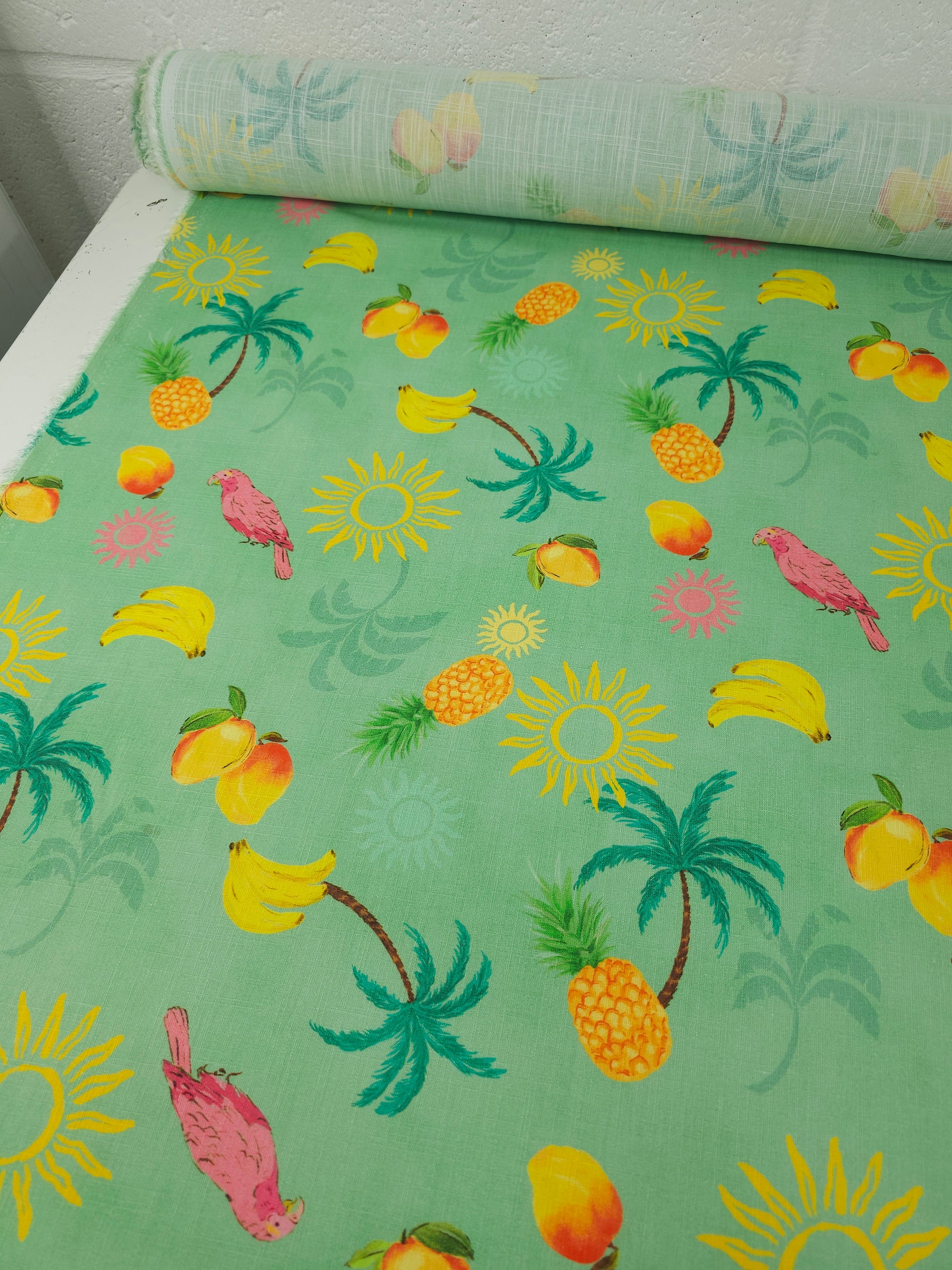 Tropicana Fruit Palm Cotton Linen