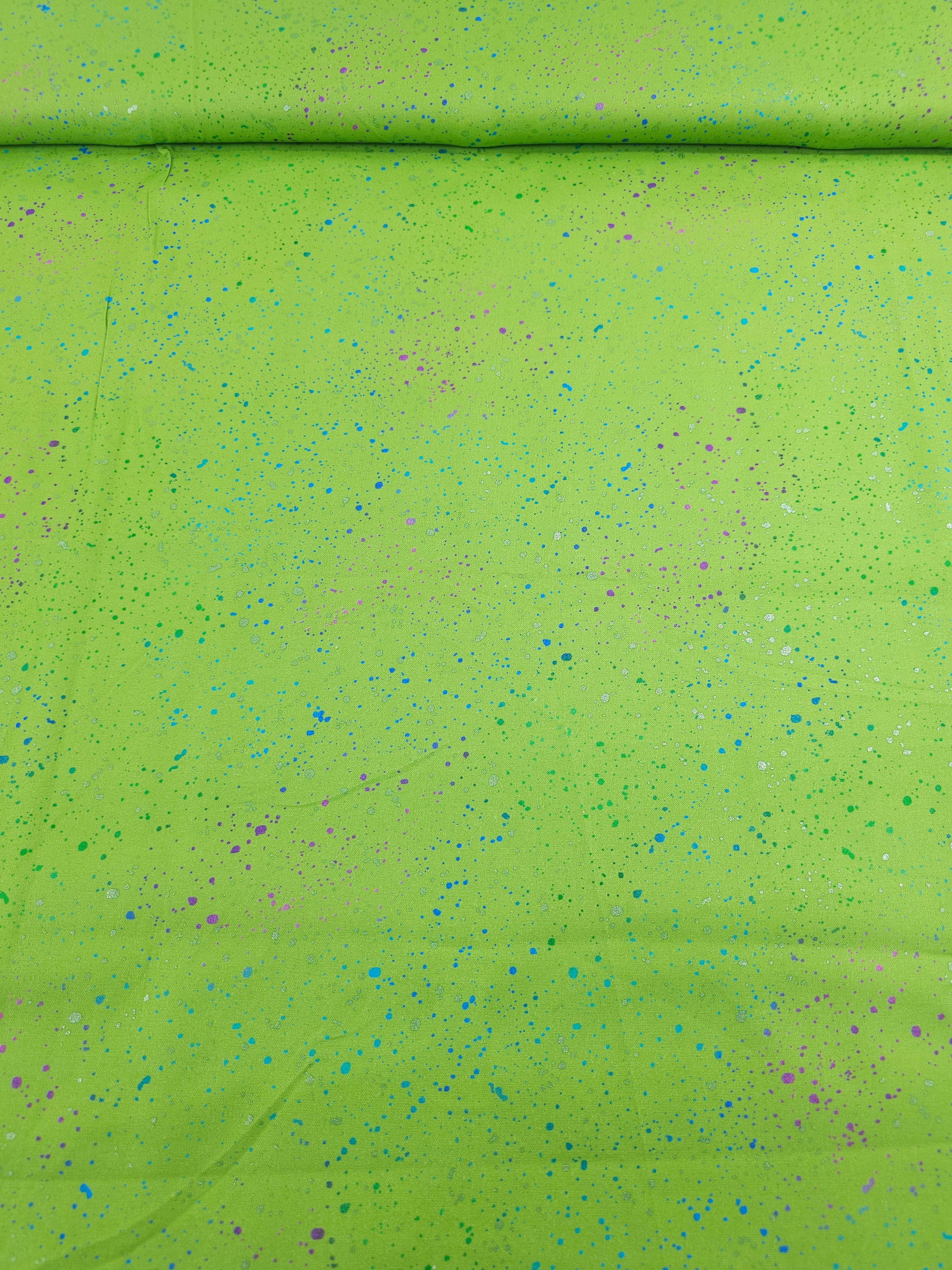 Light Green/Multi Speckle 100% Cotton - Benartex