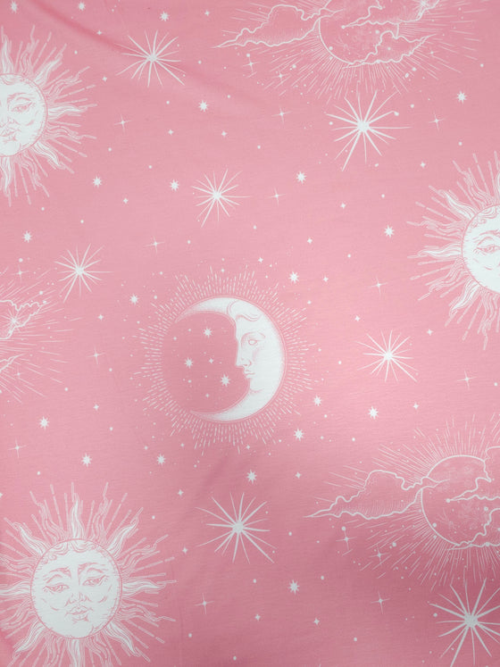Pink Moon/Sun Viscose Jersey