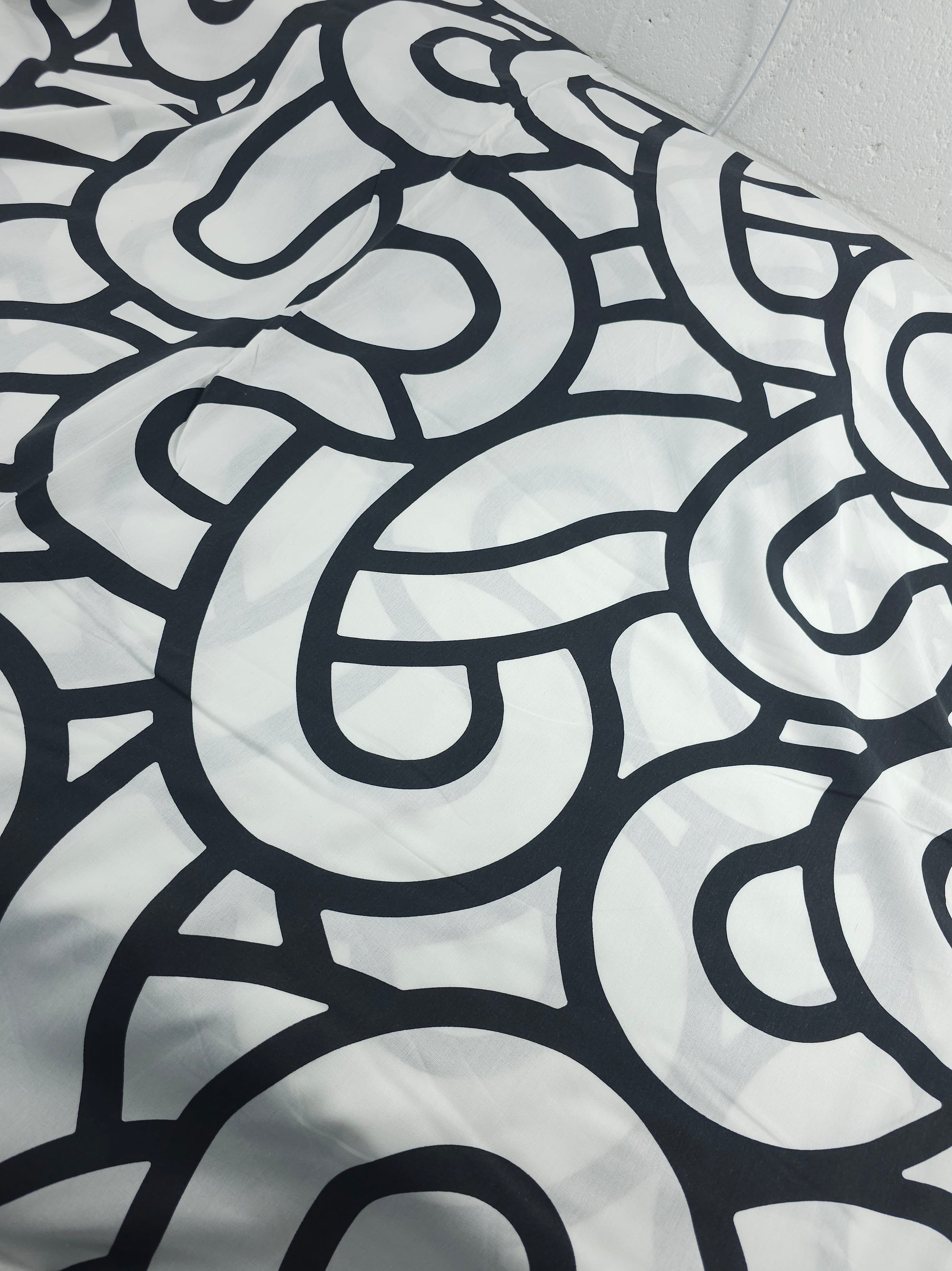 White/Black Large Knot Links 100% Cotton 90" - Ikea *EXTRA WIDE*