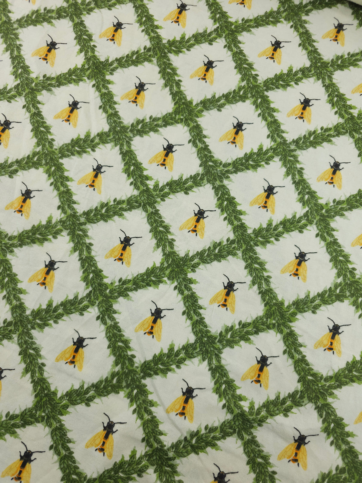 Trellis Bee Vine Lightweight Flannel Cotton - Joann
