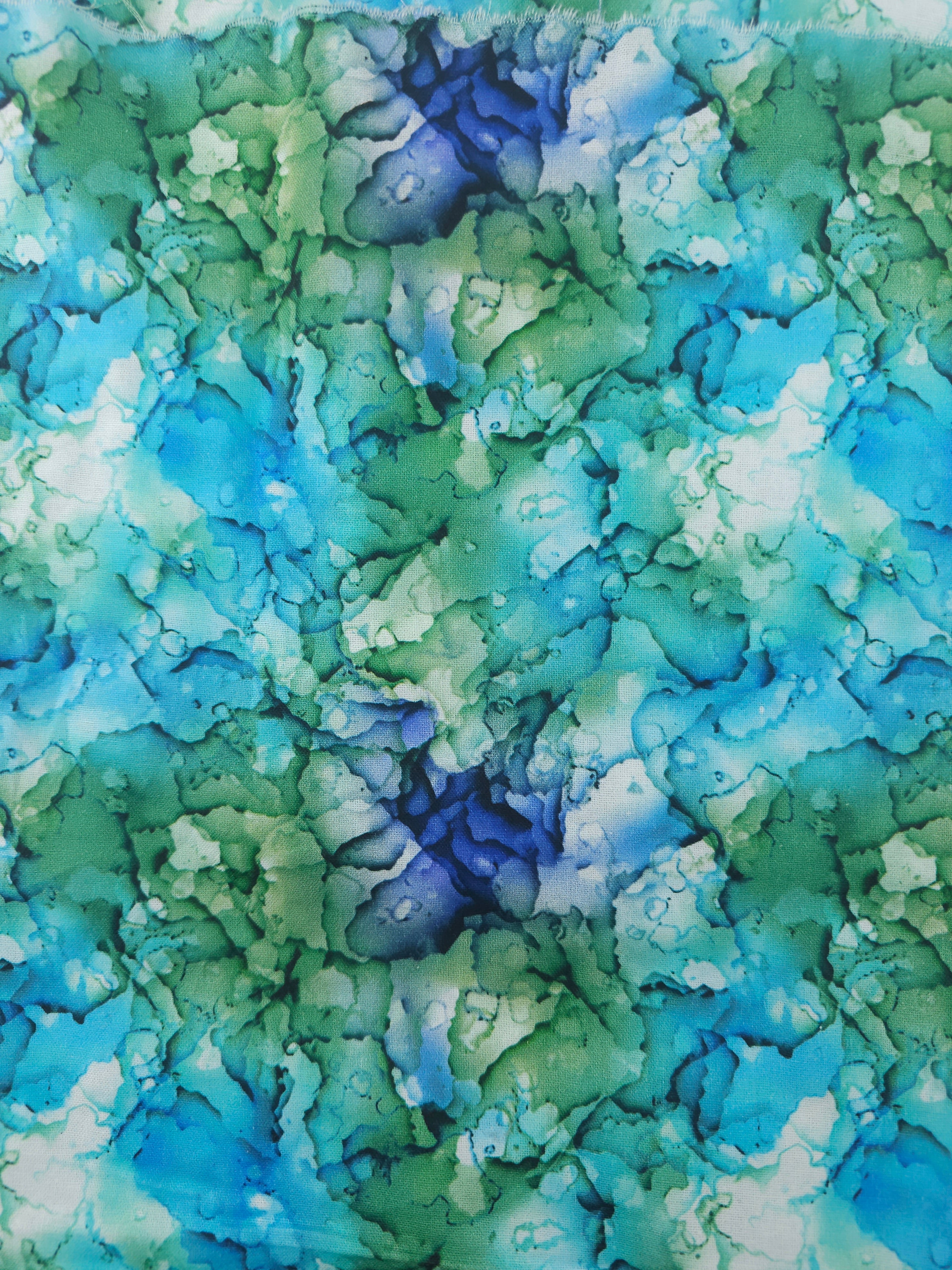 Deep sea marble Cotton- 2.2m piece