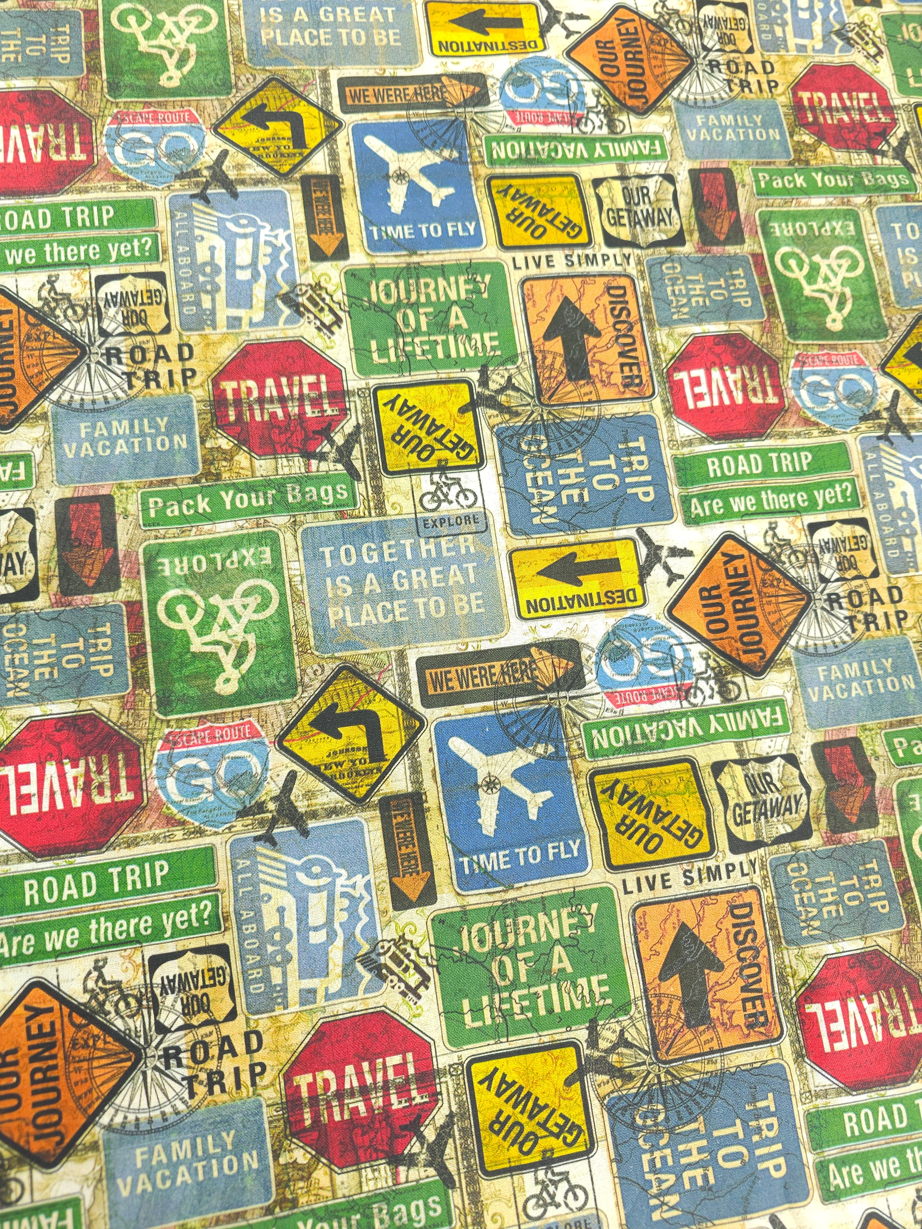 Travel signs Cotton- 2m piece