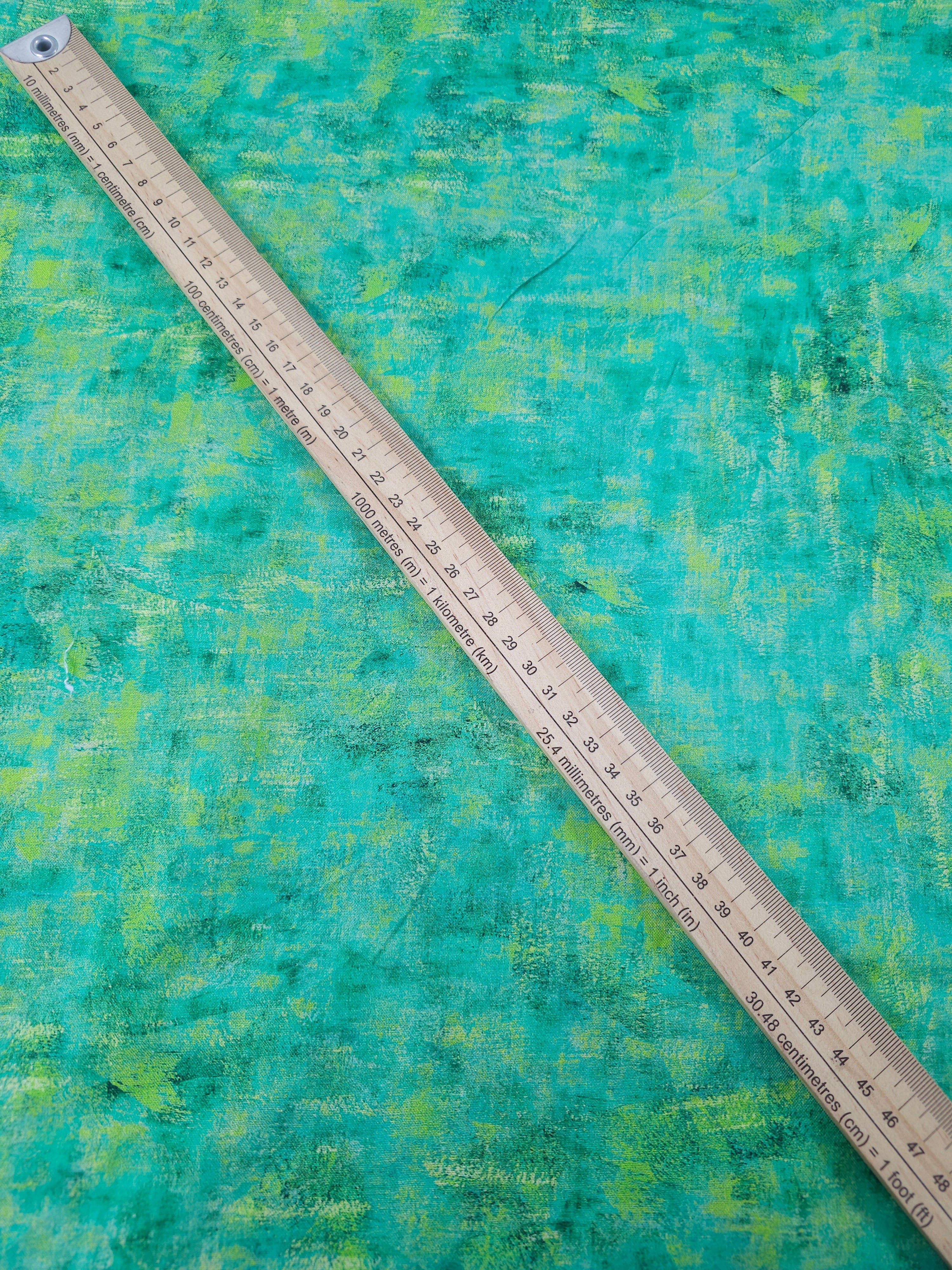Green Abstract Static 100% Cotton