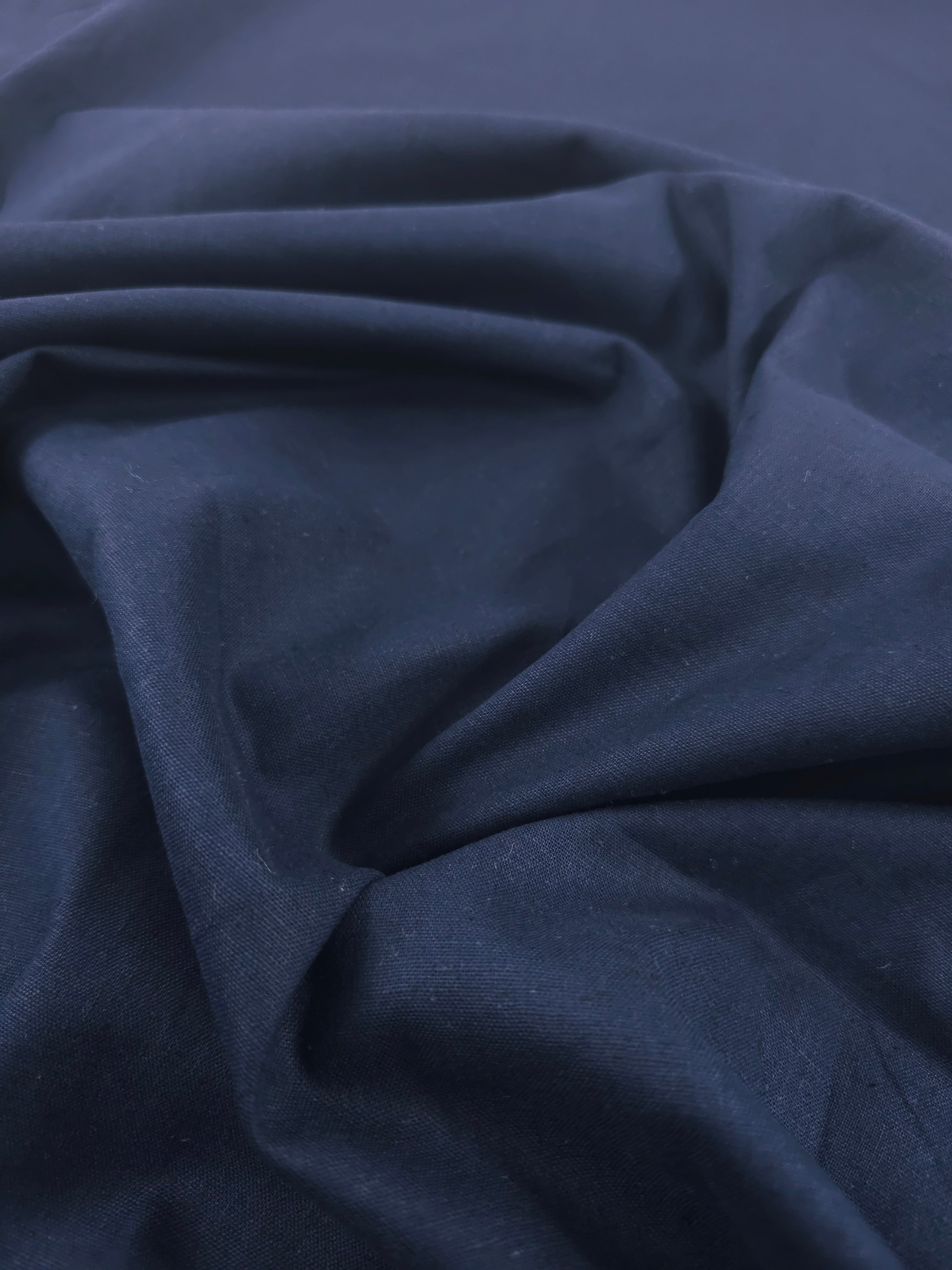 Navy Flax Linen