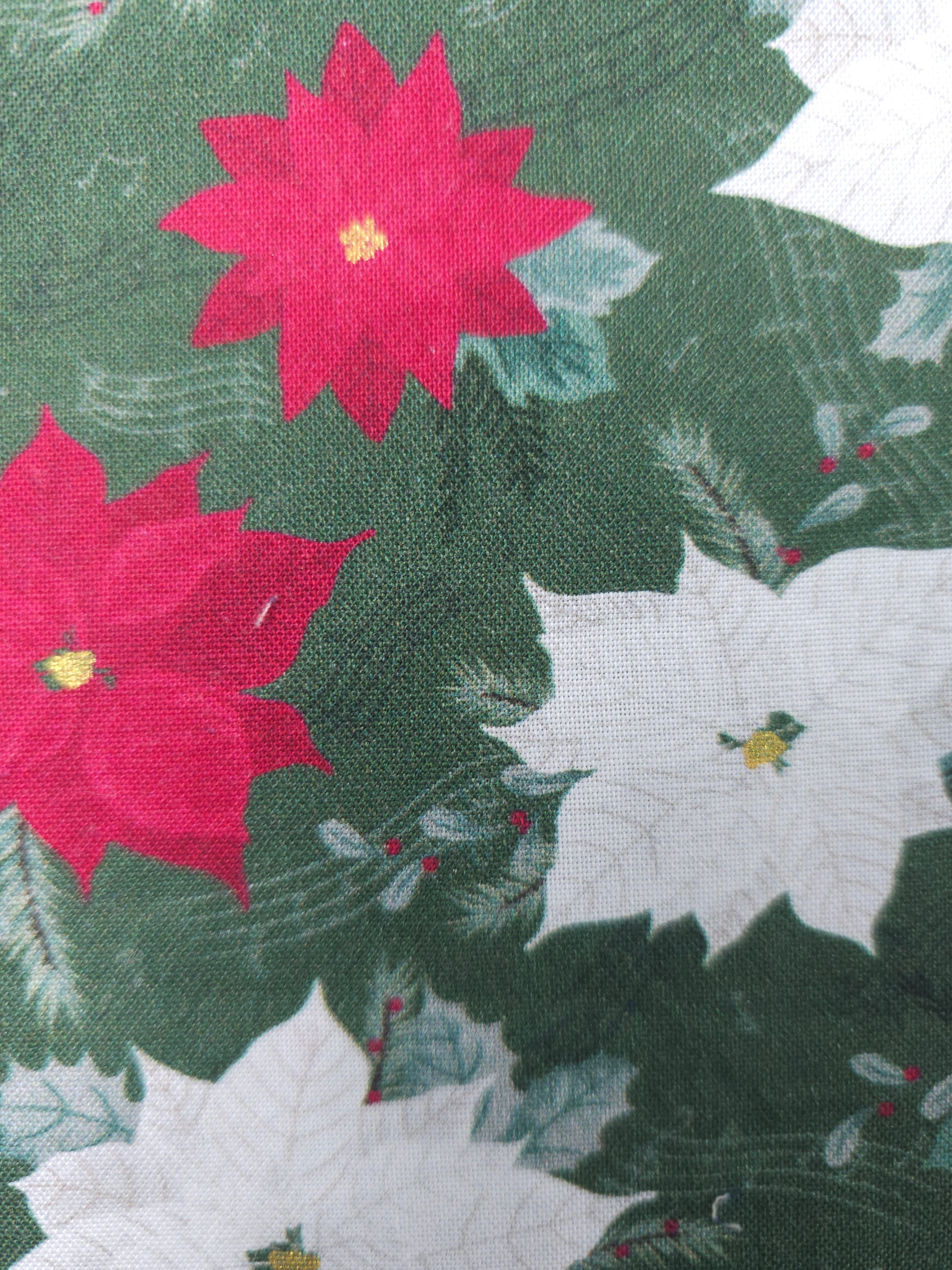 Green christmas music cotton- 1m