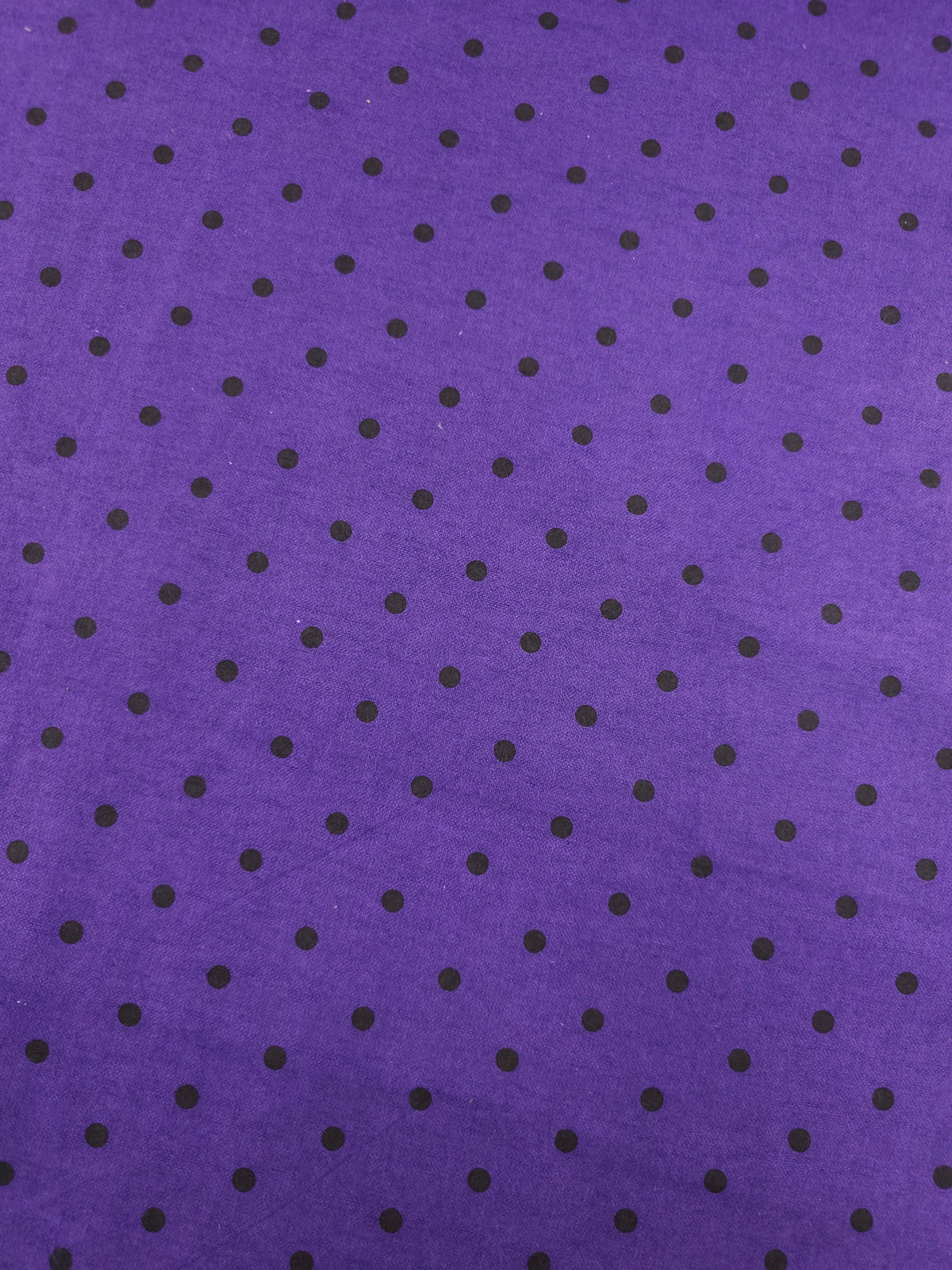 Purple/Blacked Spaced Polka Lightweight Flannel Cotton