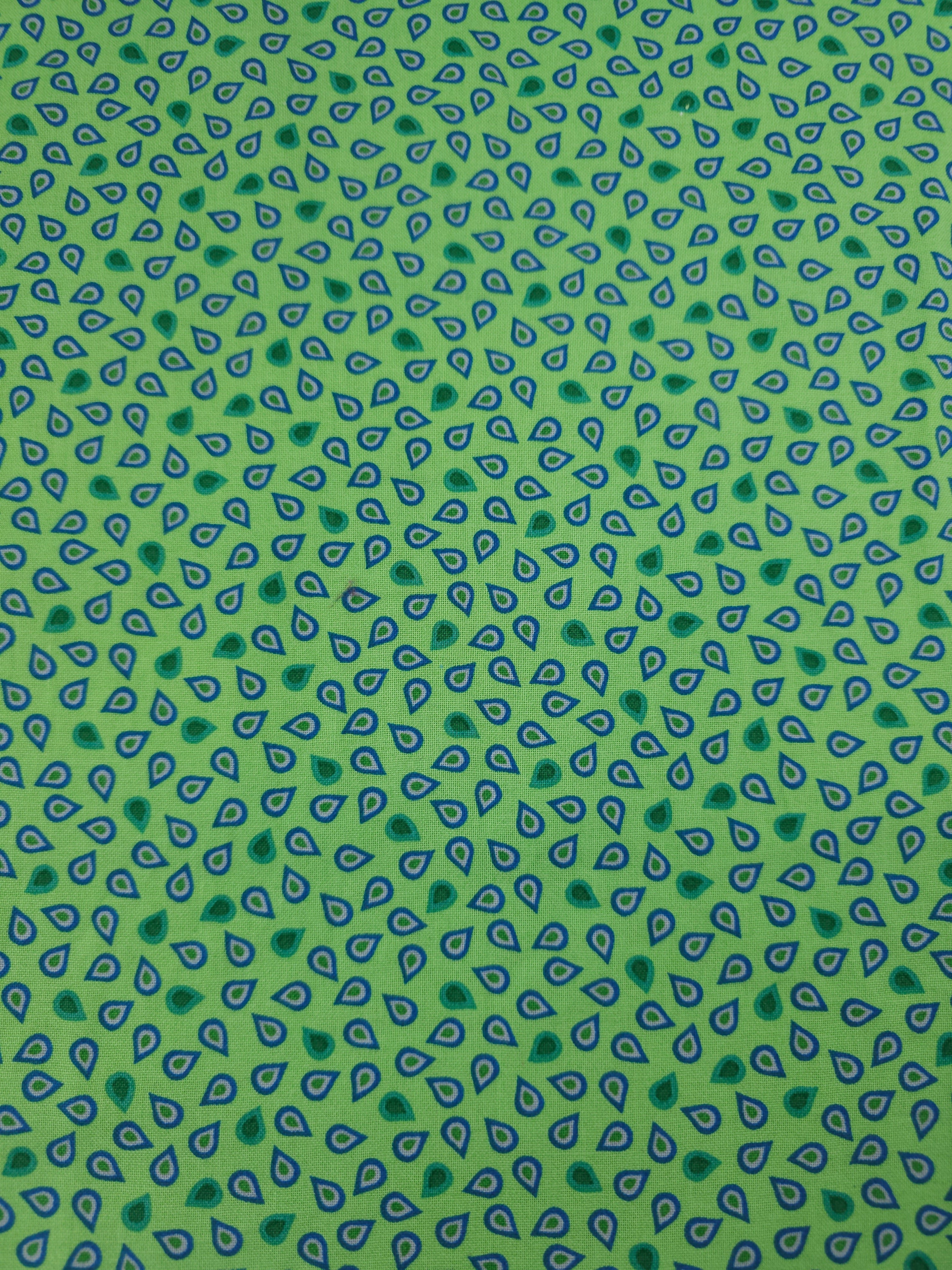 Green Boho Petal 100% Cotton