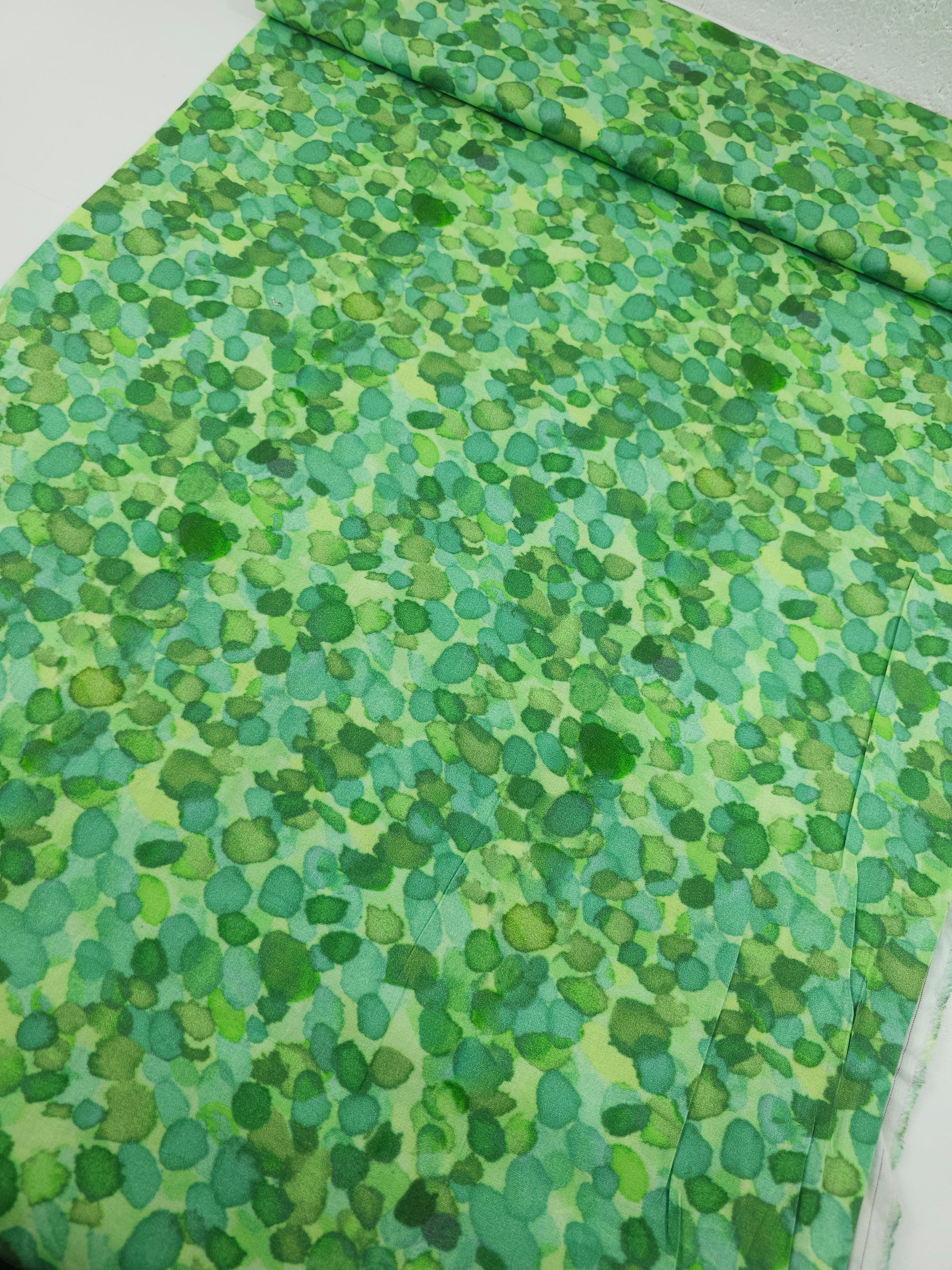 Lime/Green Blur Pebbles 100% Cotton