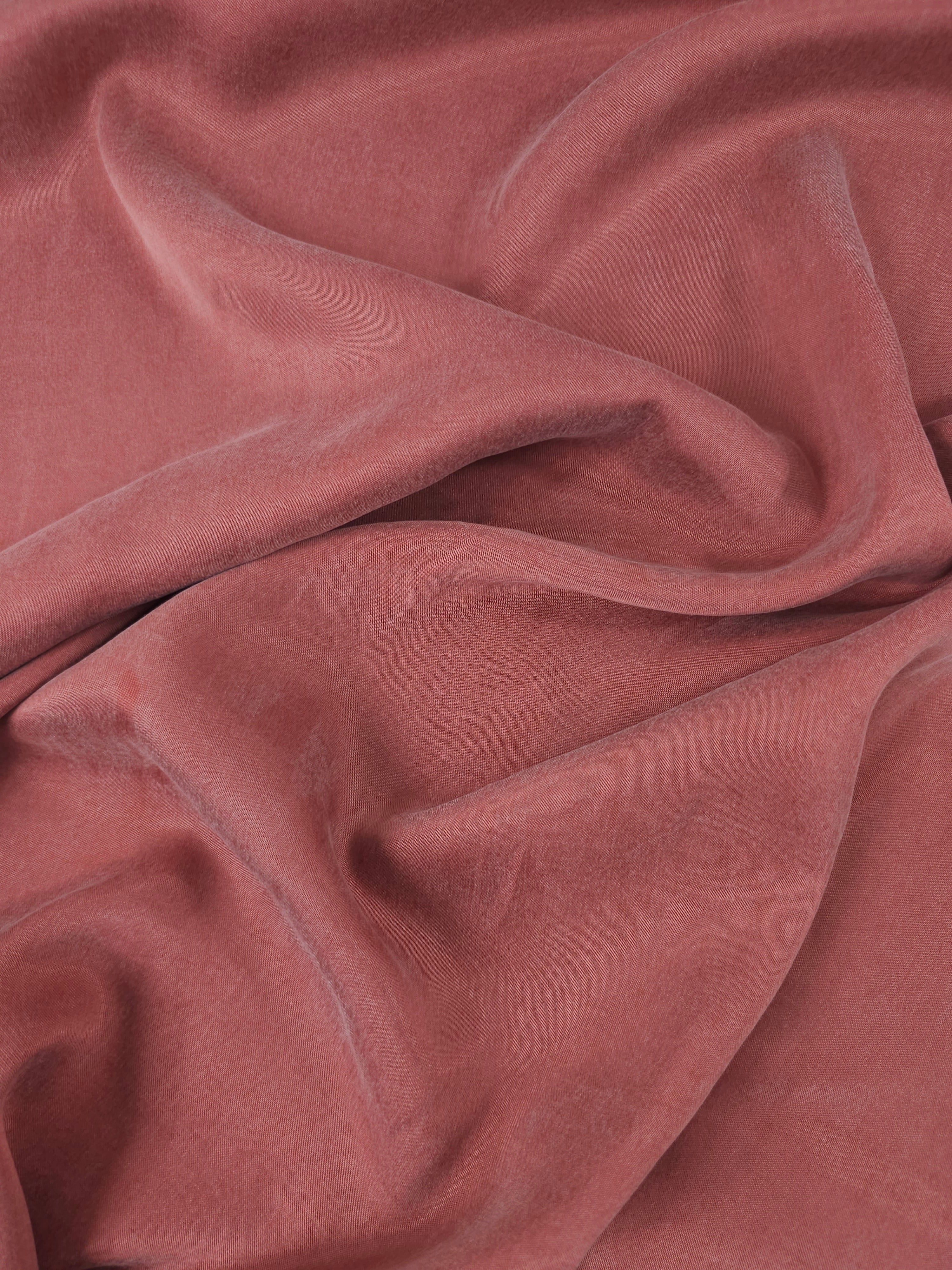 Guava Sandwashed Cupro Viscose