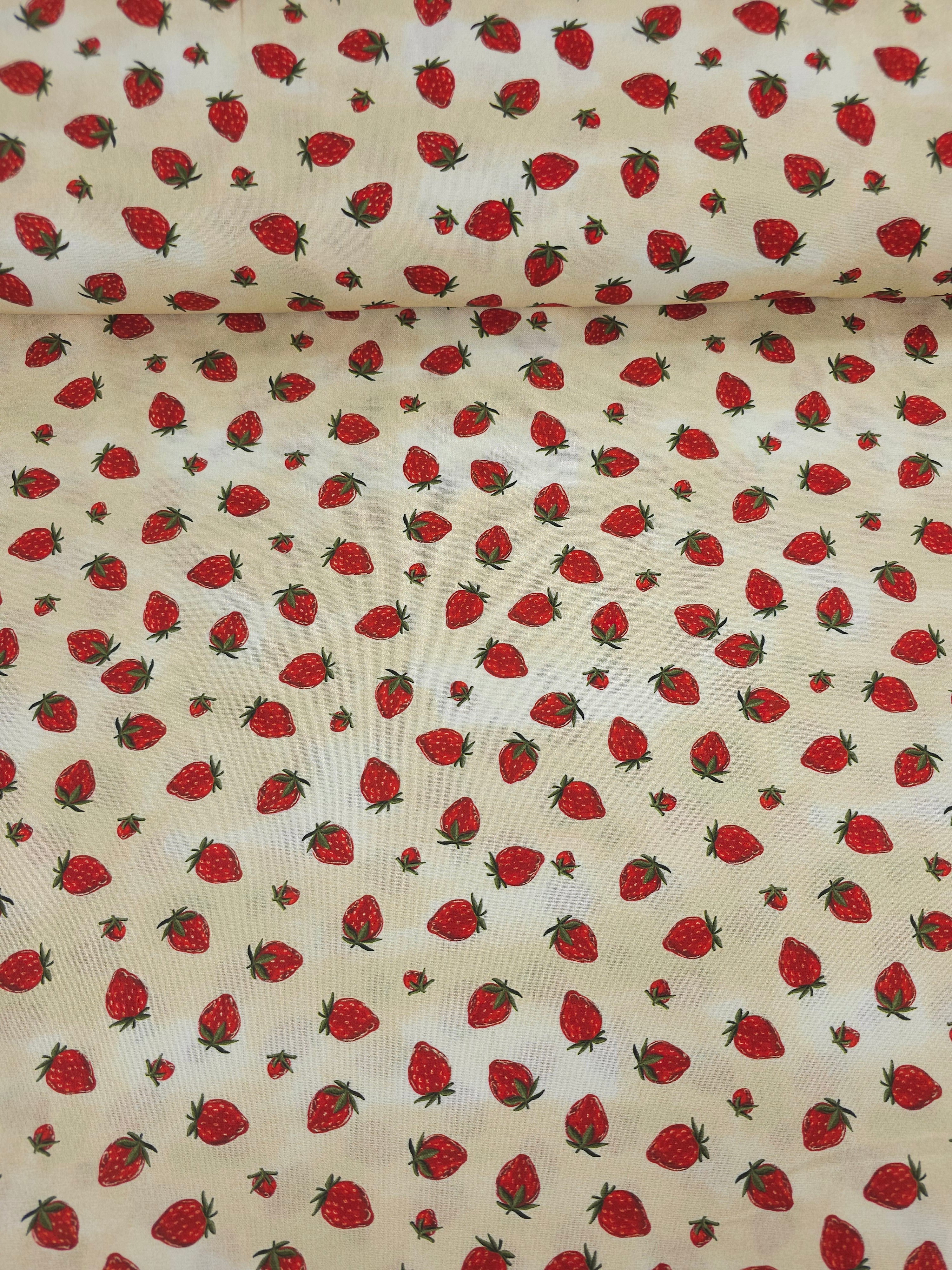 Retro Strawberry 100% Cotton - Joann x Brent Carlson