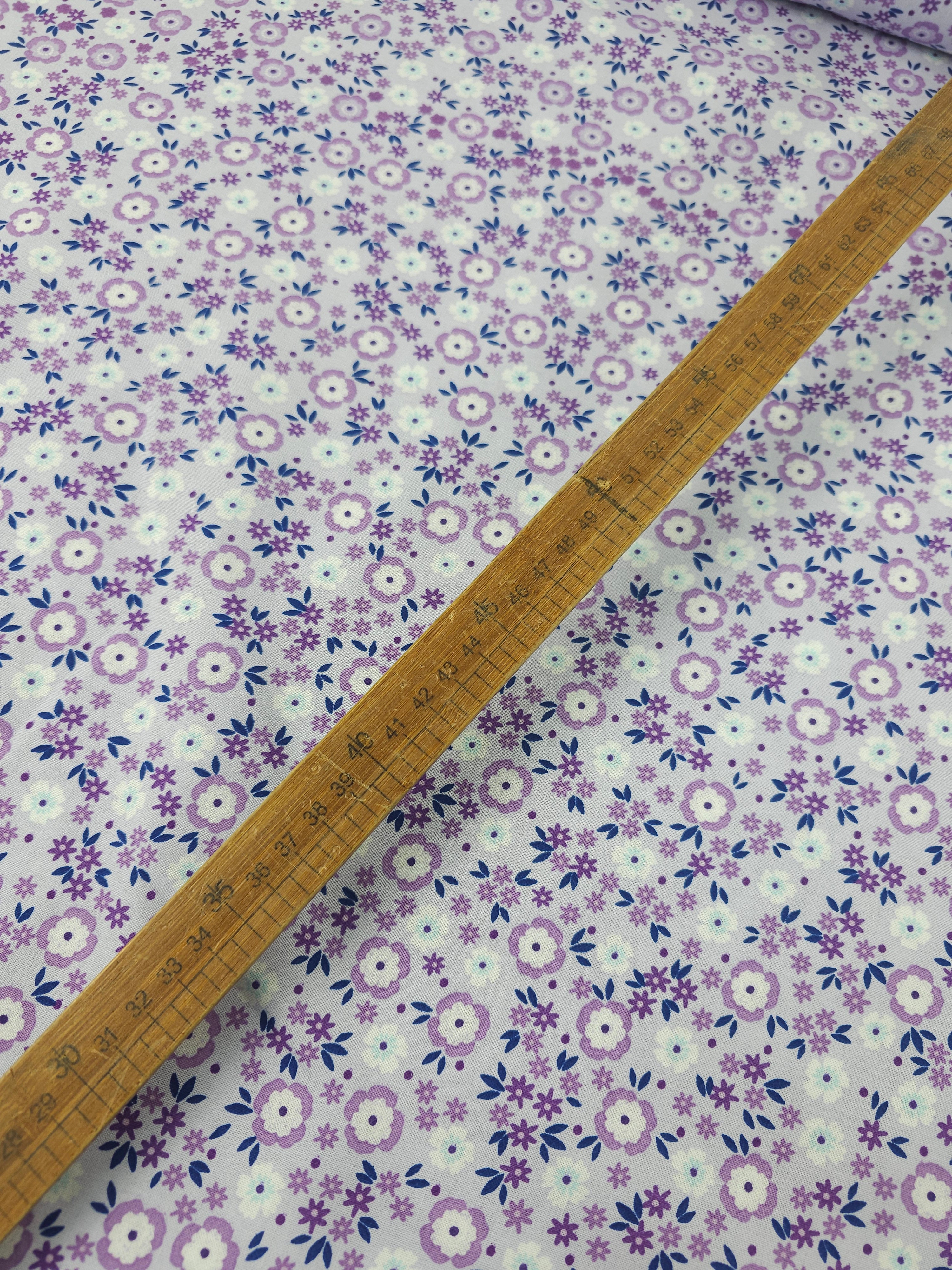 Lavender/Lilac Ditsy Puff Floral 100% Cotton