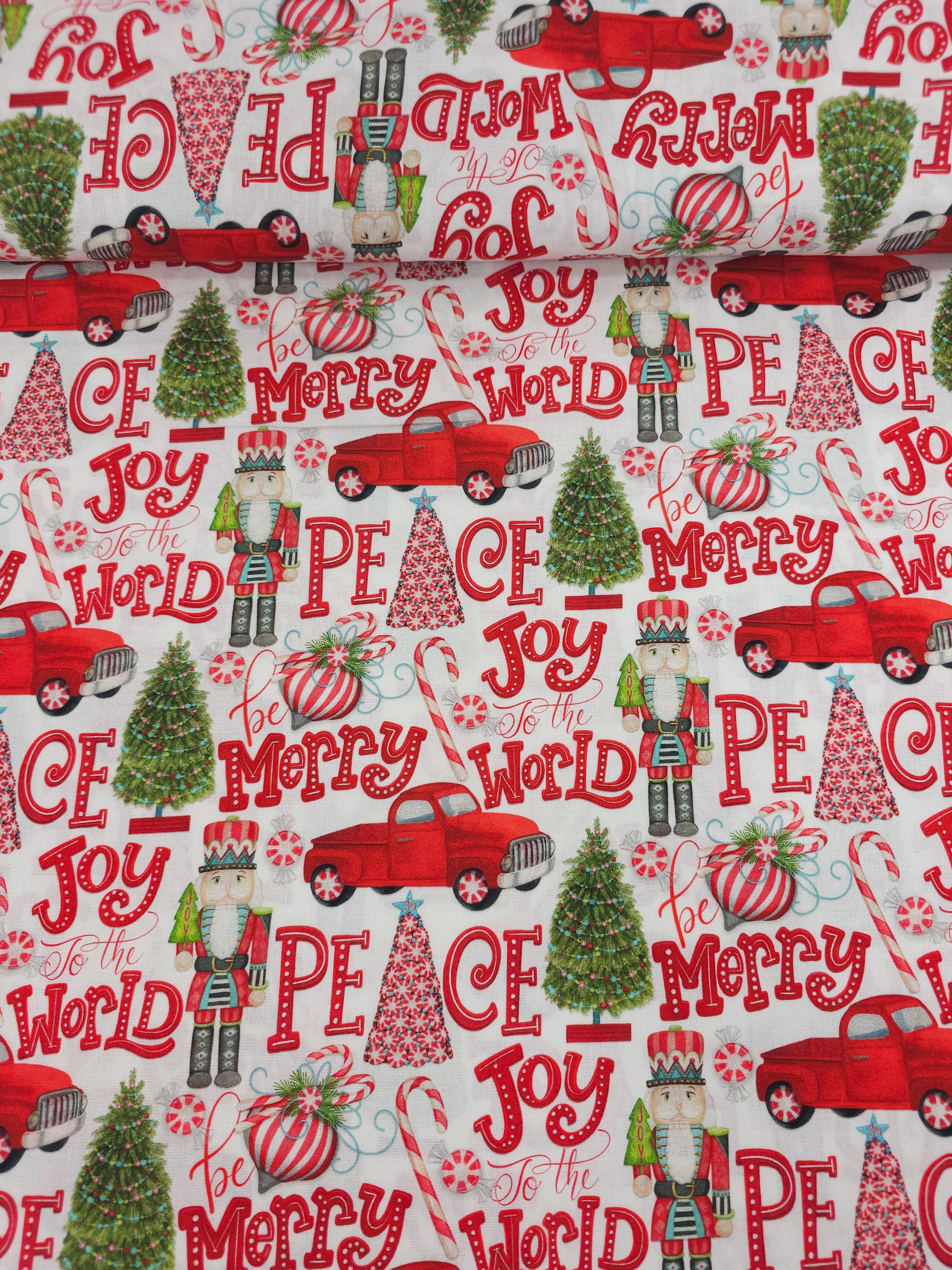 Peppermint Joy Christmas 100% Cotton